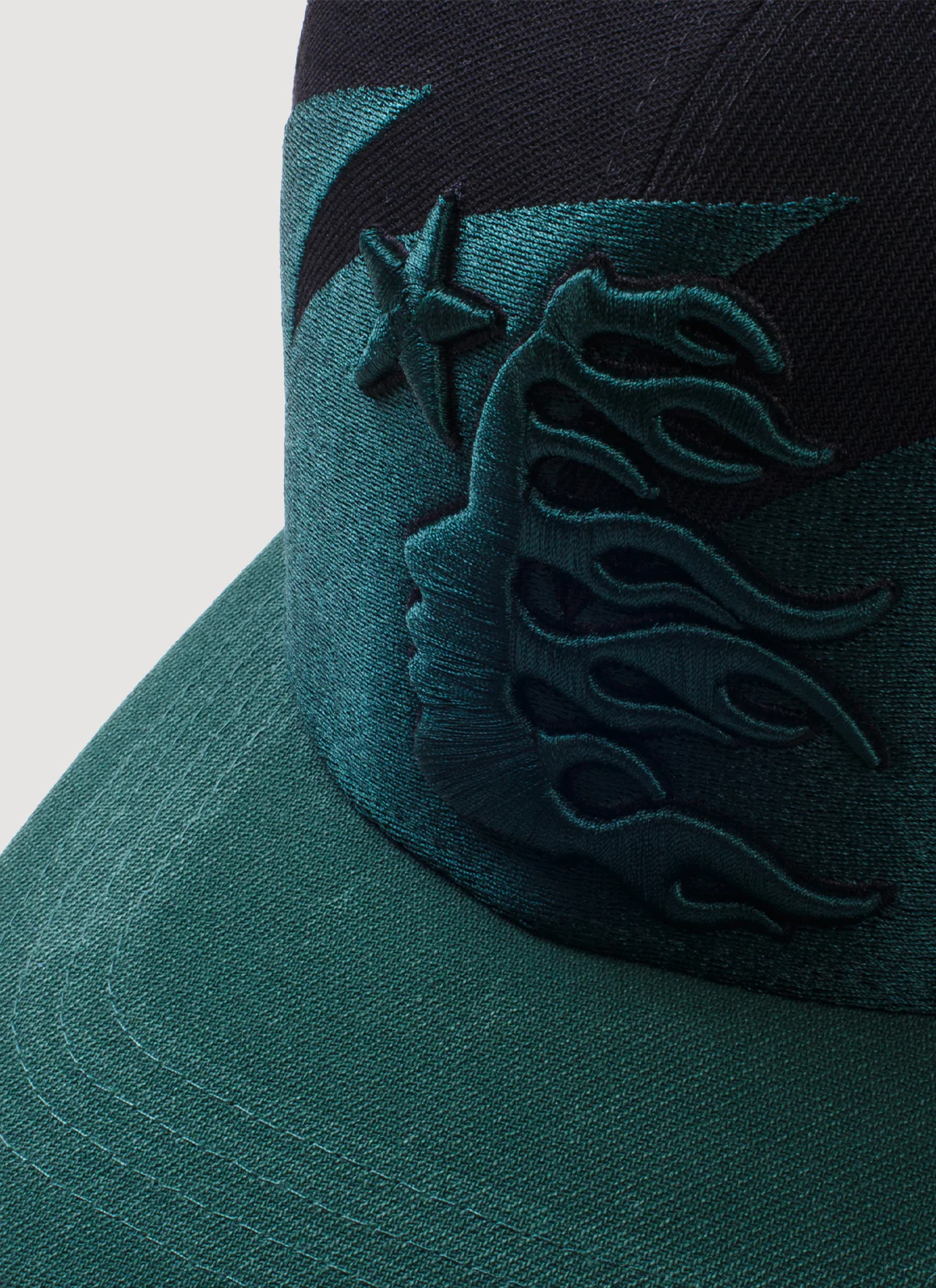 Hellstar Sharktooth Snapback Hat Black Green - Image 3