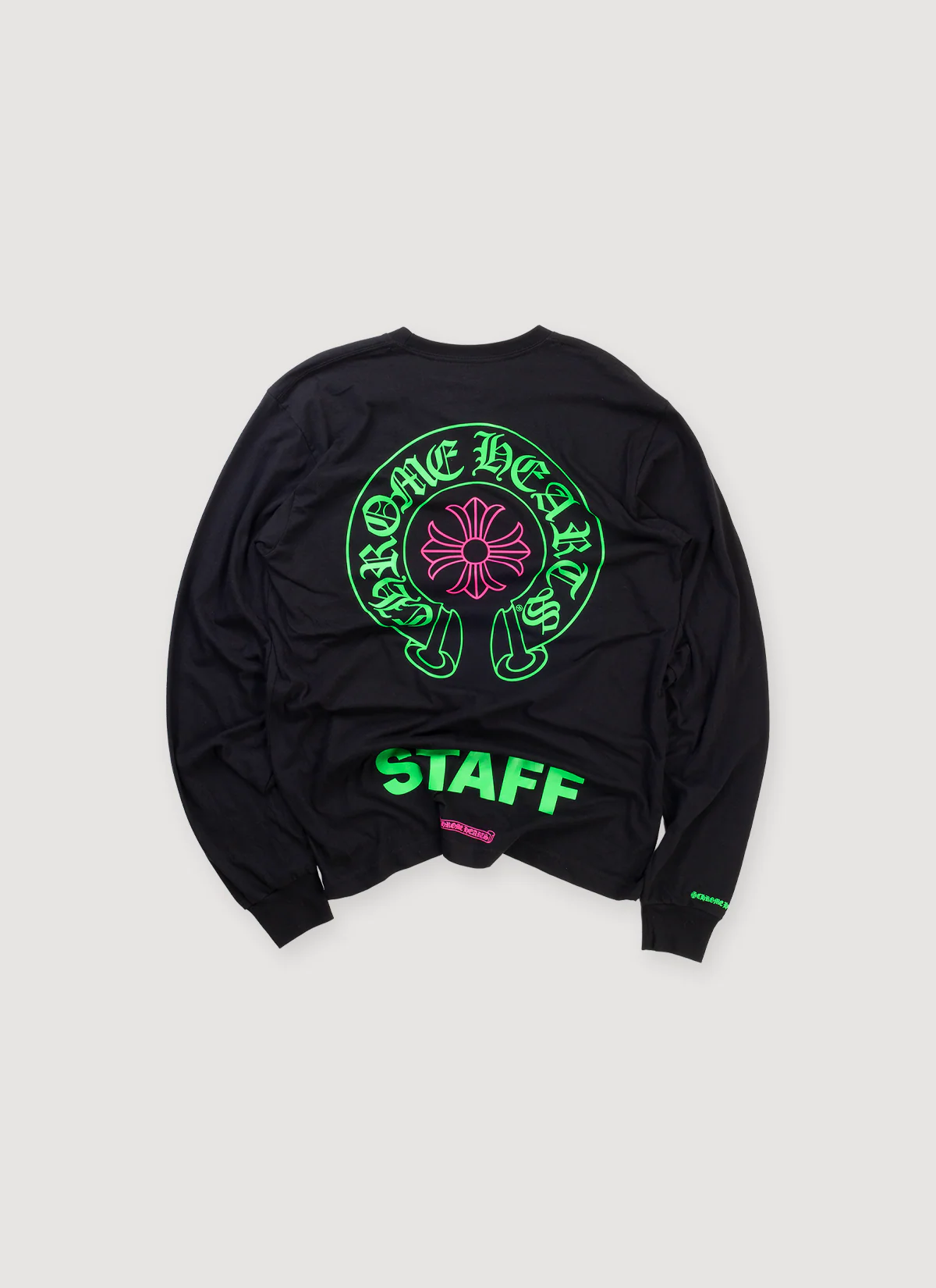 Chrome Hearts Horseshoe Miami Staff Longsleeve Black Green Pink (Pre-Owned)
