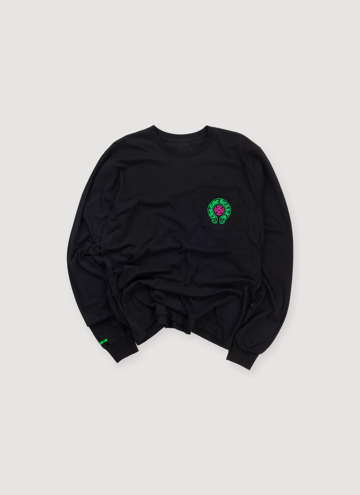 Chrome Hearts Horseshoe Miami Staff Longsleeve Black Green Pink (Pre-Owned) - Image 2