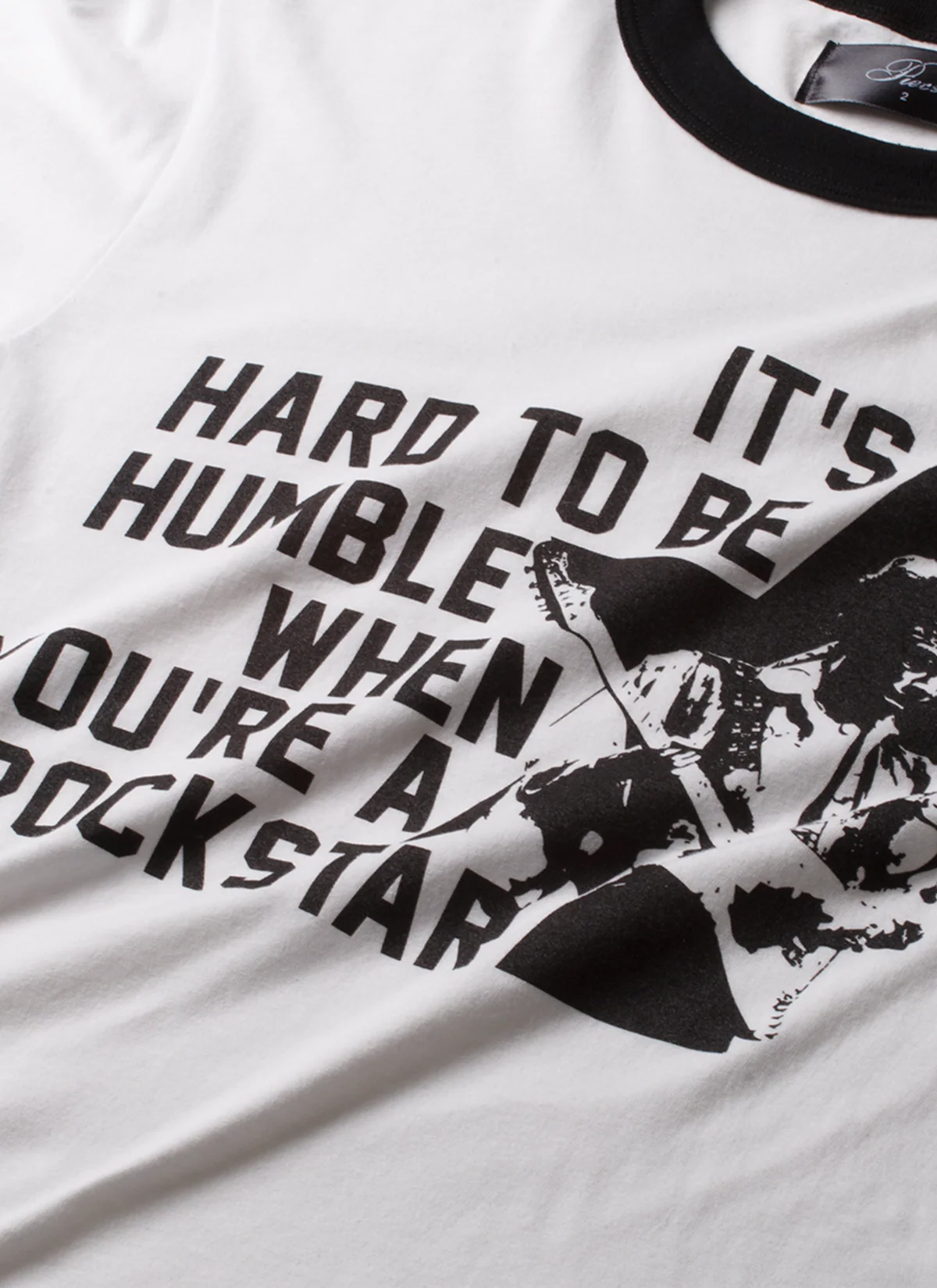 Pieces Rockstar Ringer White Black - Image 3