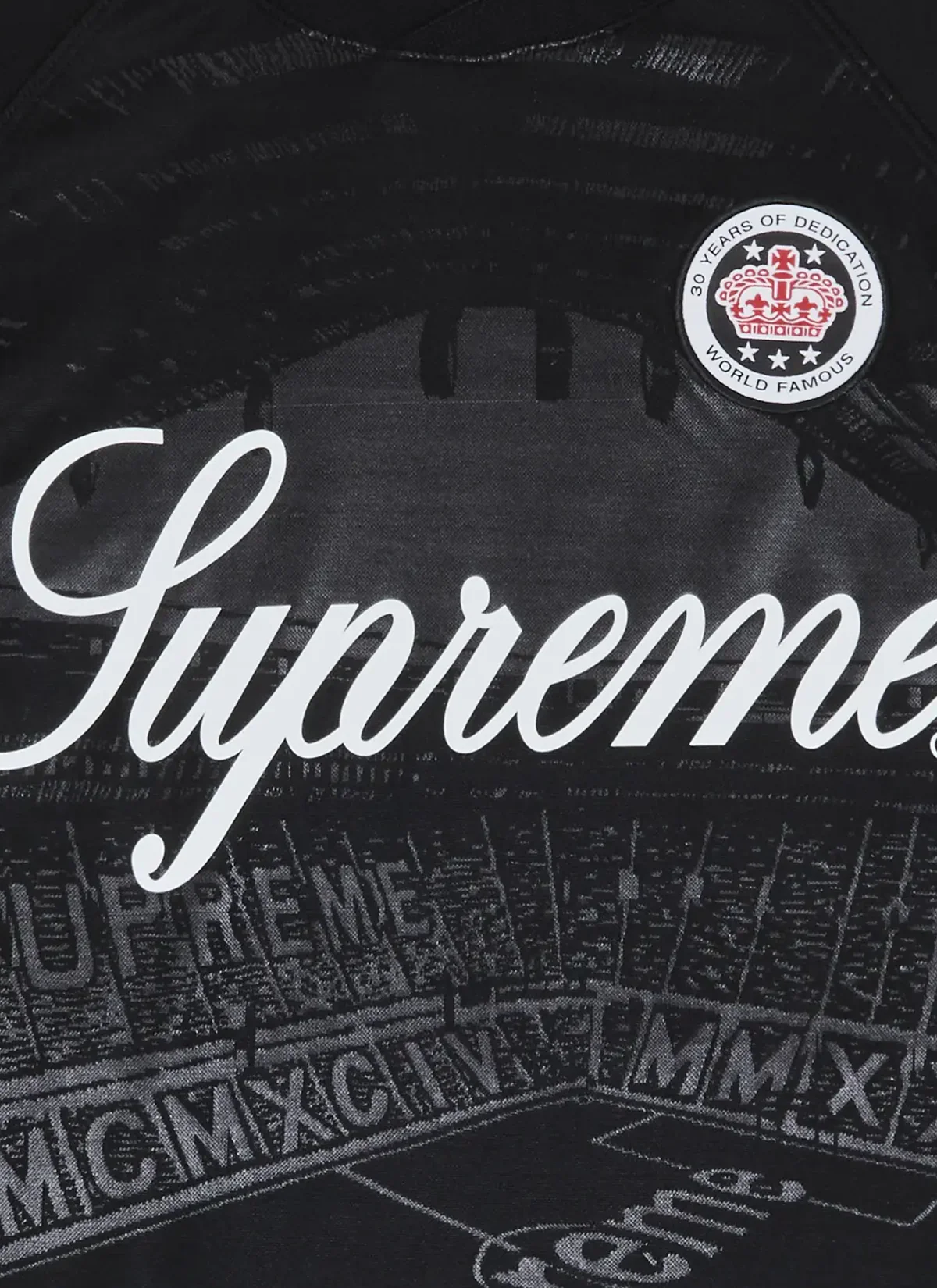 Supreme Jacquard Soccer Jersey Black - Image 3