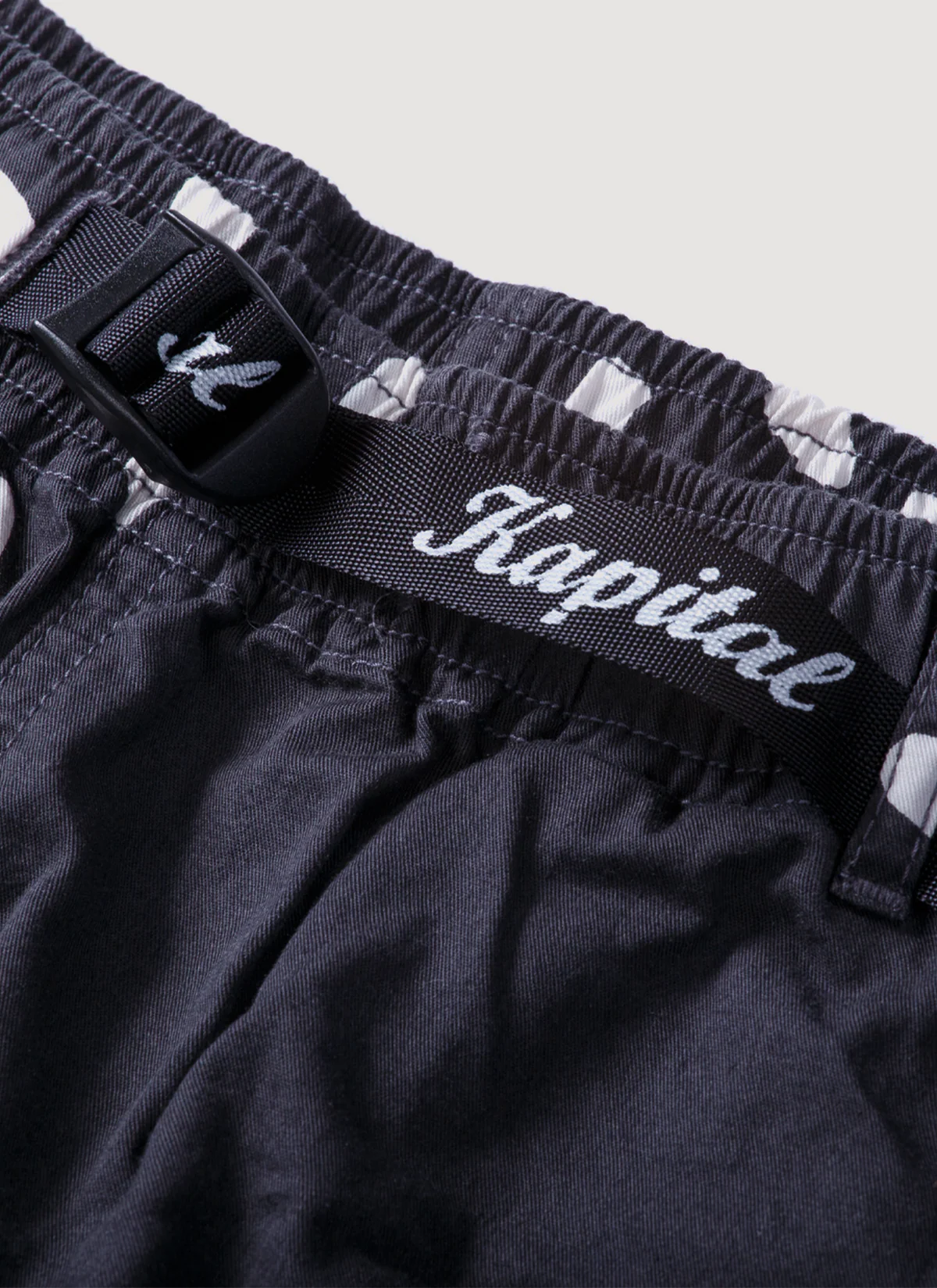 Kapital Humongo Cross Easy Shorts Black - Image 3