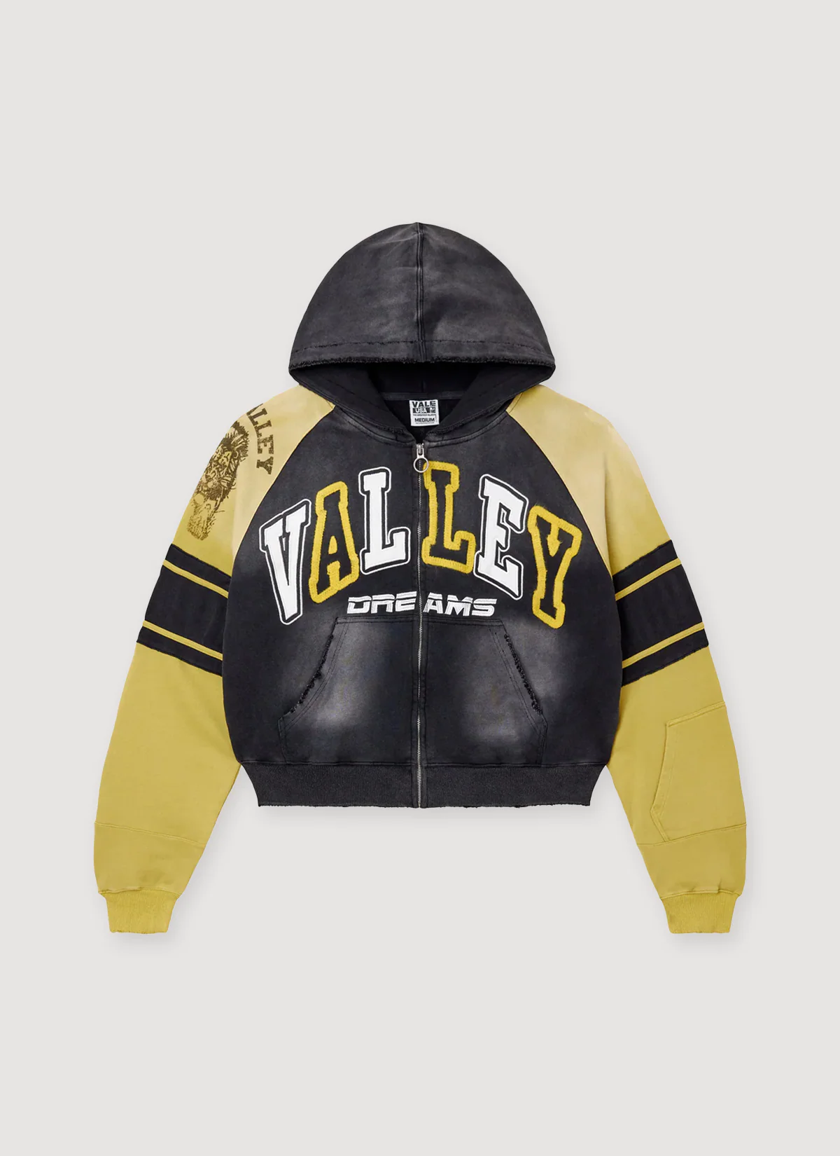 Vale Forever Lethal Zip Up Sweatshirt Yellow Black