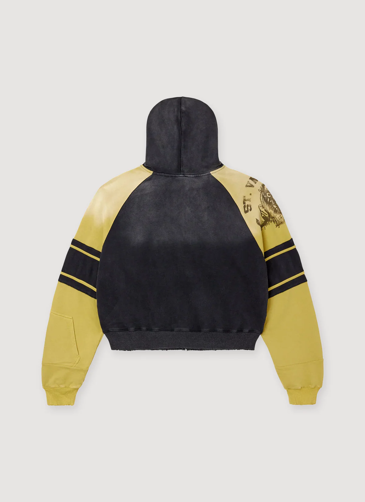 Vale Forever Lethal Zip Up Sweatshirt Yellow Black - Image 2