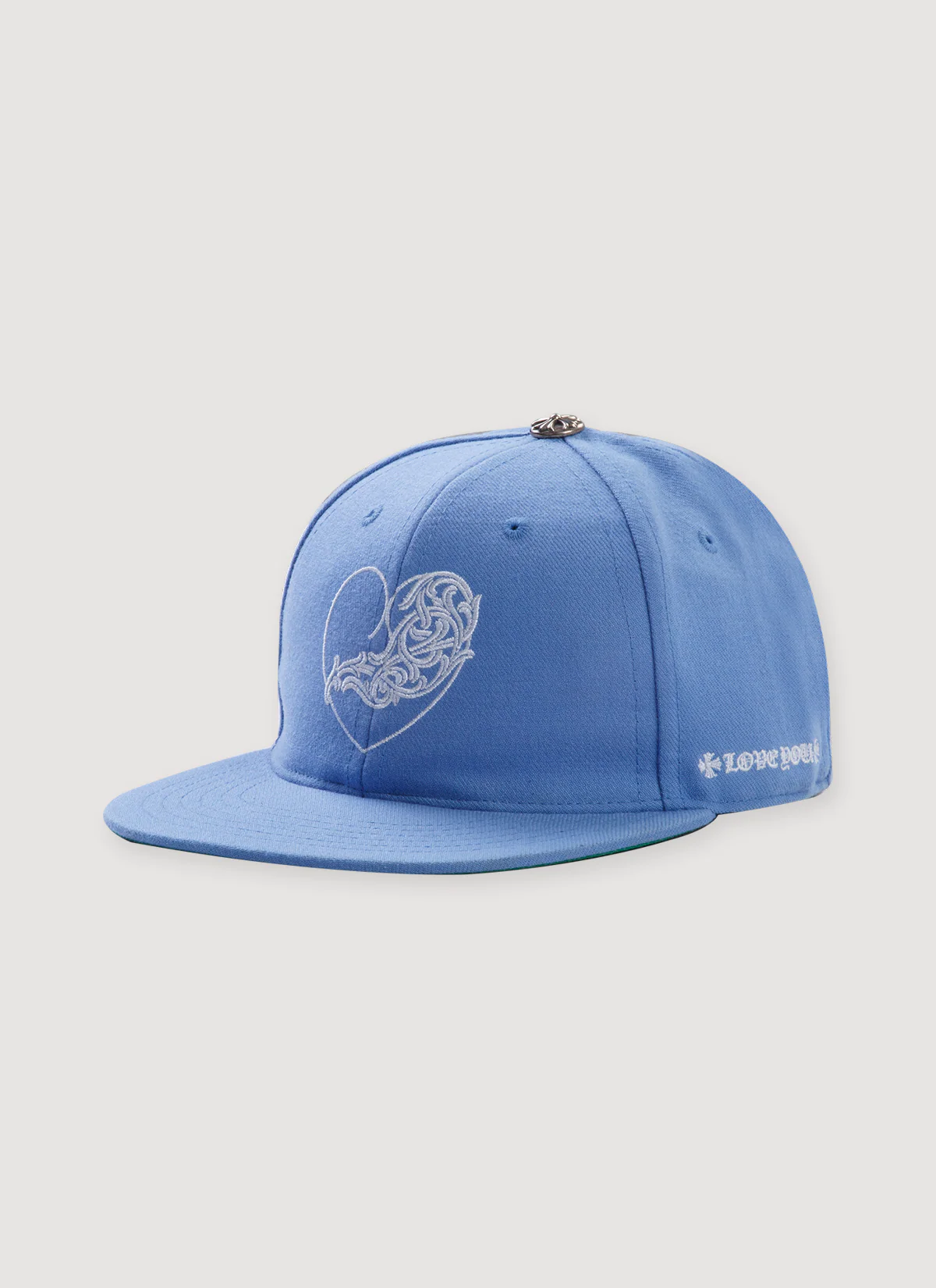Chrome Hearts Love You Fitted Baseball Cap Baby Blue