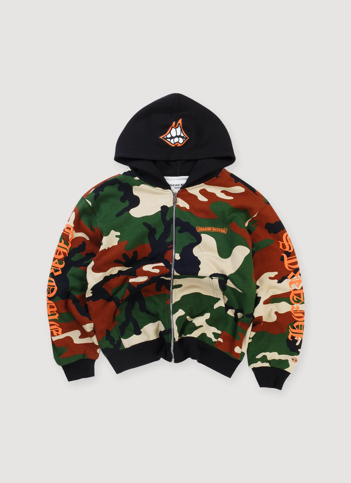 Chrome Hearts Matty Boy Caution Zip Up Sweatshirt Camo (Pre-Owned)