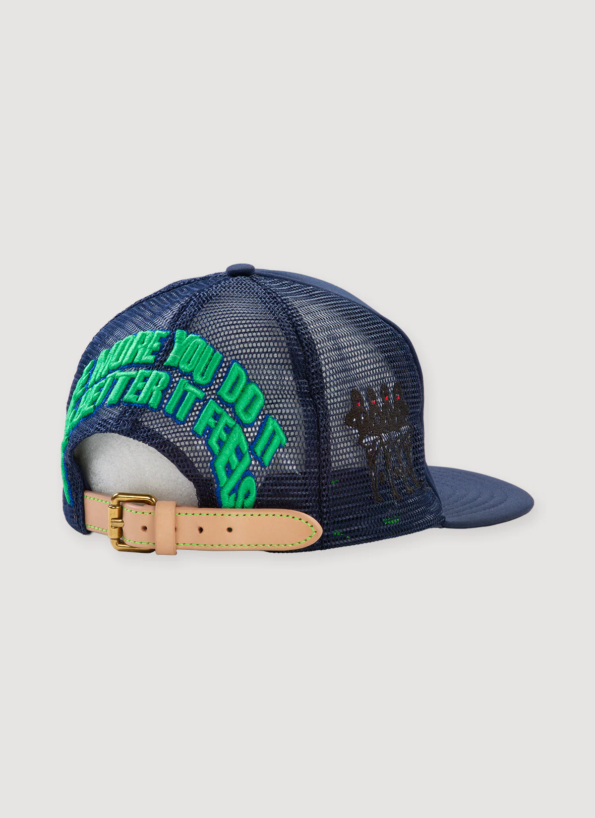 Better With Age Next To Sex Trucker Hat Navy - Image 2