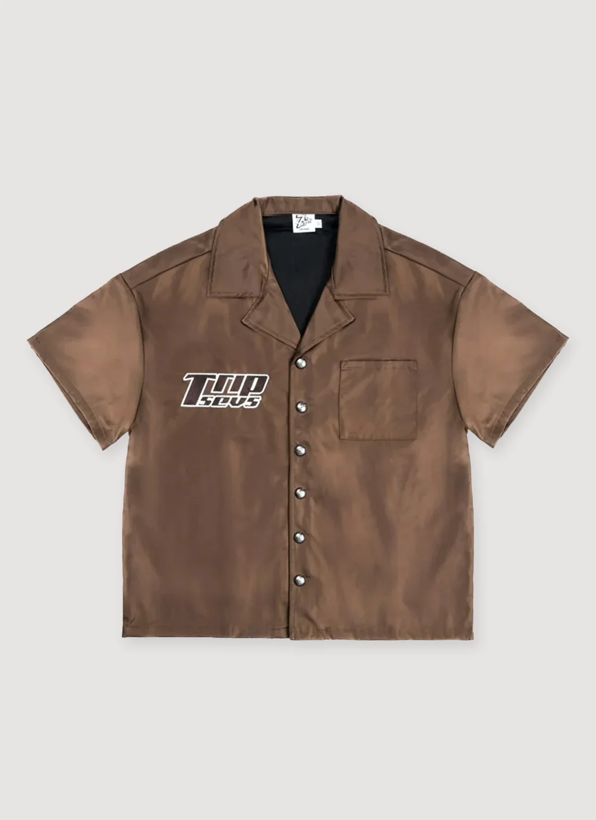 Triple Sevens Nylon Button Up Shirt - Image 6