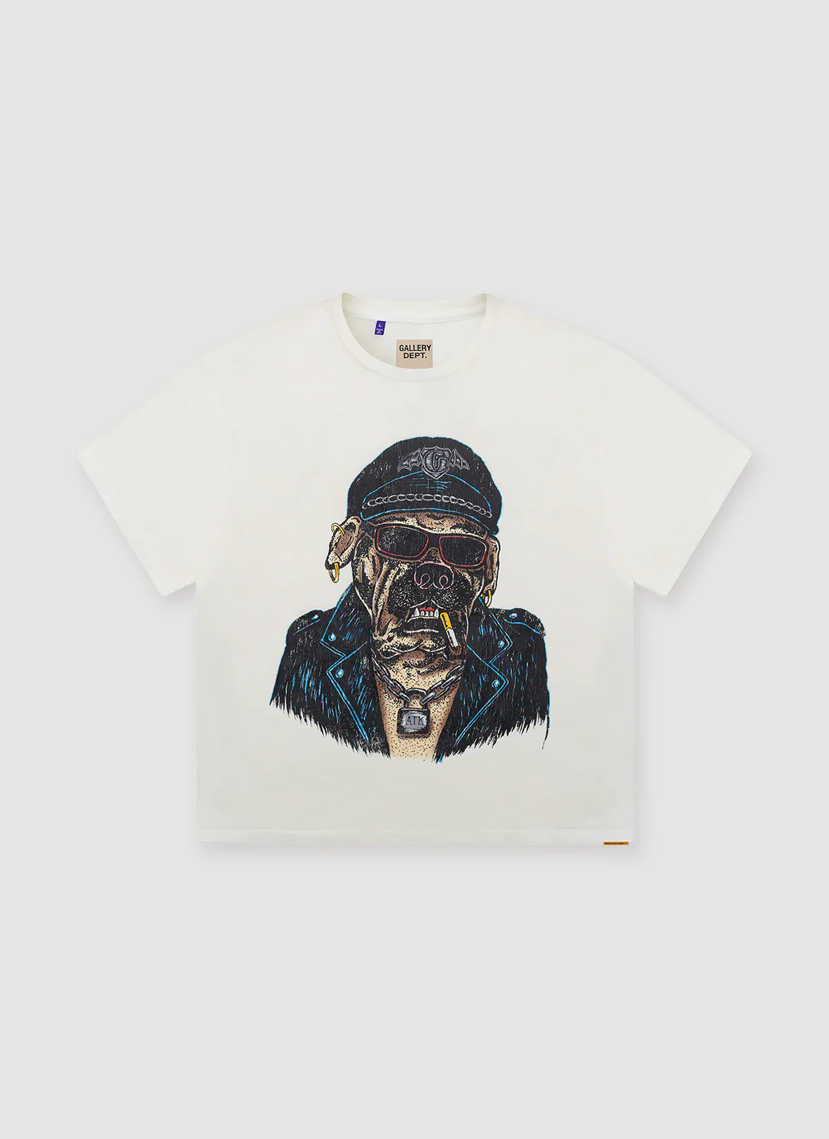 Gallery Dept. Oct Biker Dog Tee Archival White