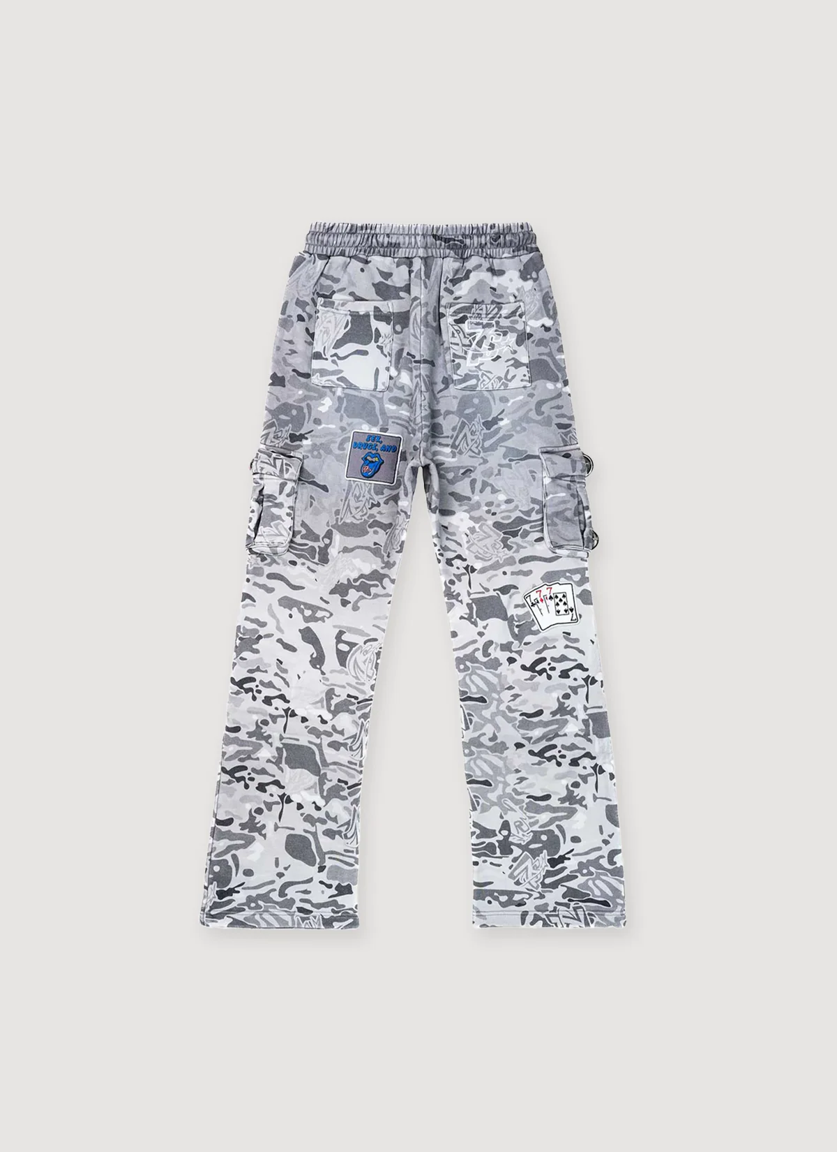 Triple Sevens Patchwork 7s Cargo Sweatpants Camo - Image 2