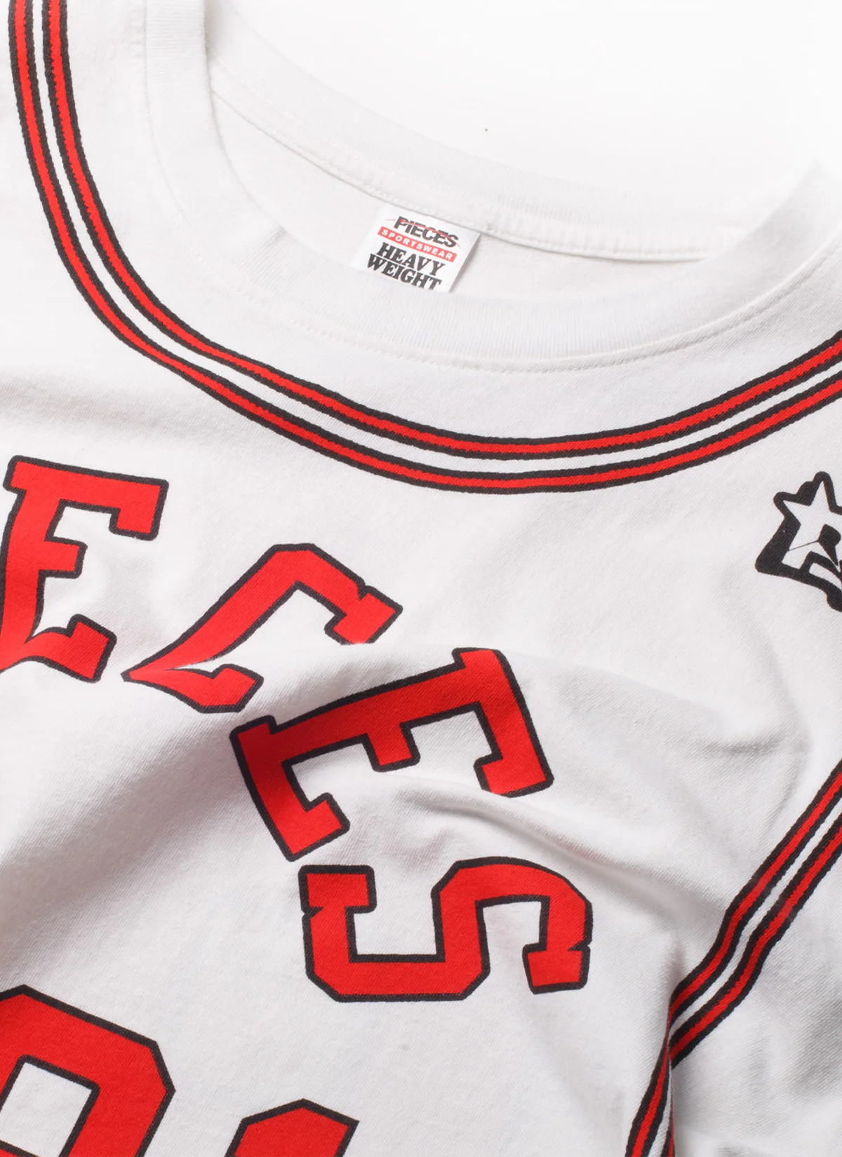 Pieces 91 Jersey Tee White - Image 3