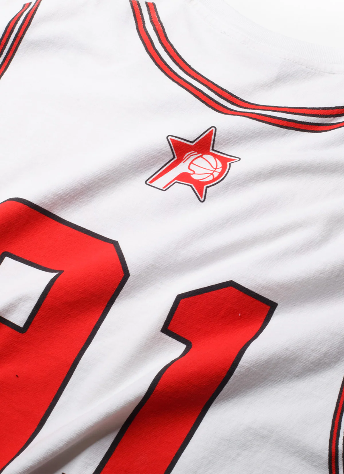 Pieces 91 Jersey Tee White - Image 4