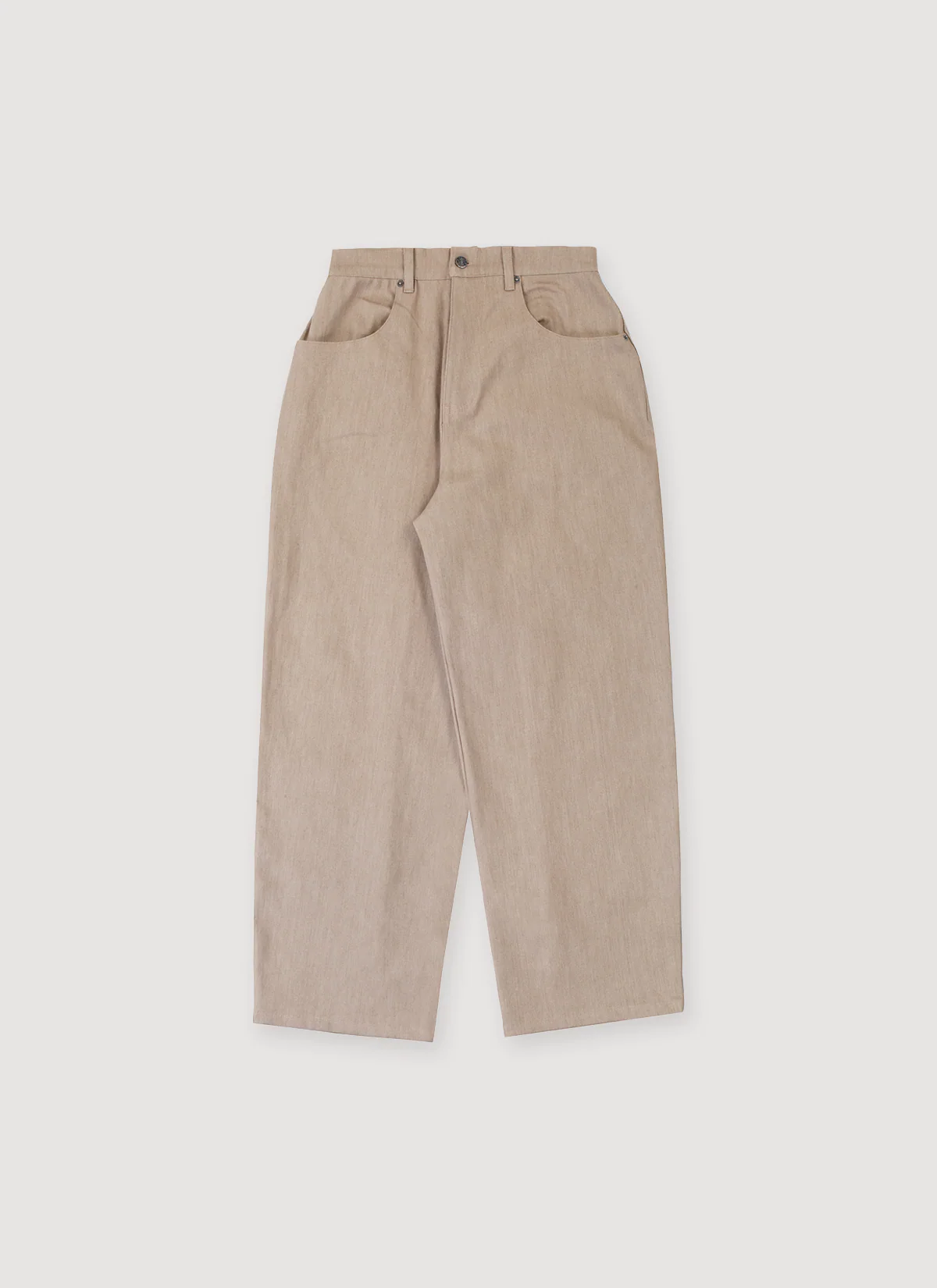 Pieces Back Pleated Trousers Dust