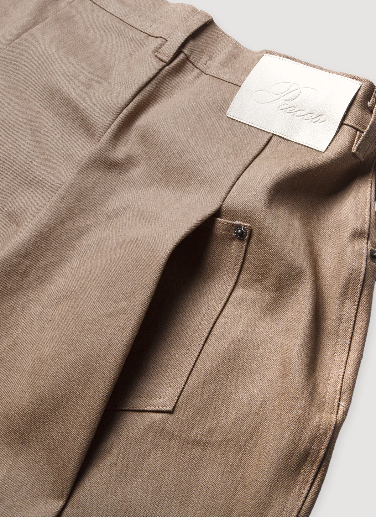 Pieces Back Pleated Trousers Dust - Image 4