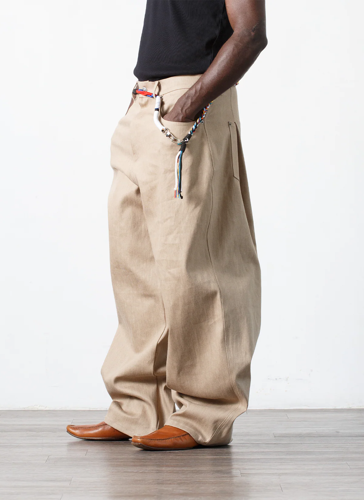 Pieces Back Pleated Trousers Dust - Image 6