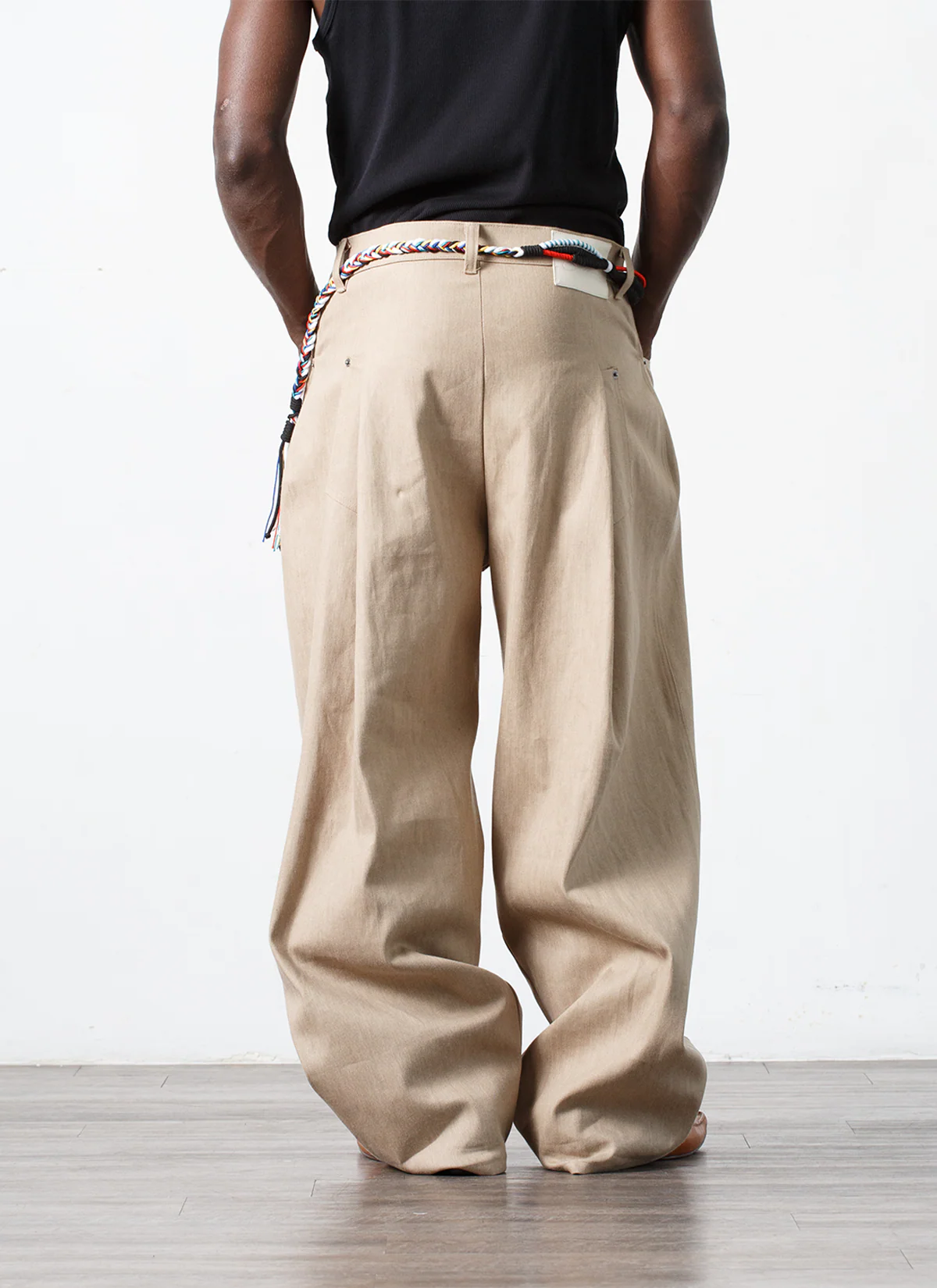 Pieces Back Pleated Trousers Dust - Image 7