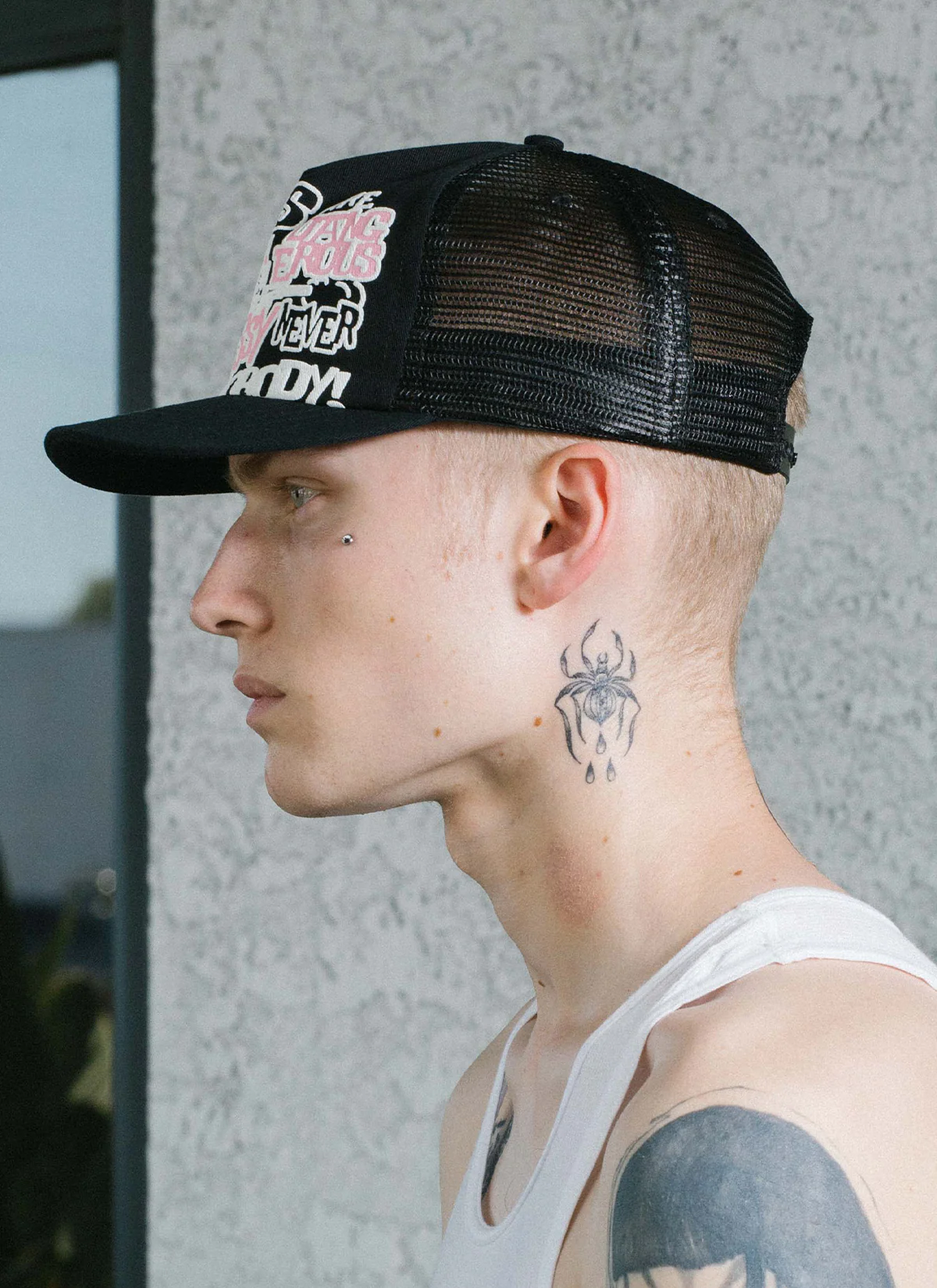Pieces Big Cat Trucker Hat Black Pink - Image 5