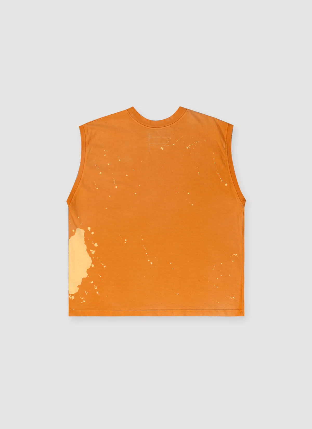 Pieces Burn Out Ribbed Sleeveless Shirt Washed Orange - Image 2