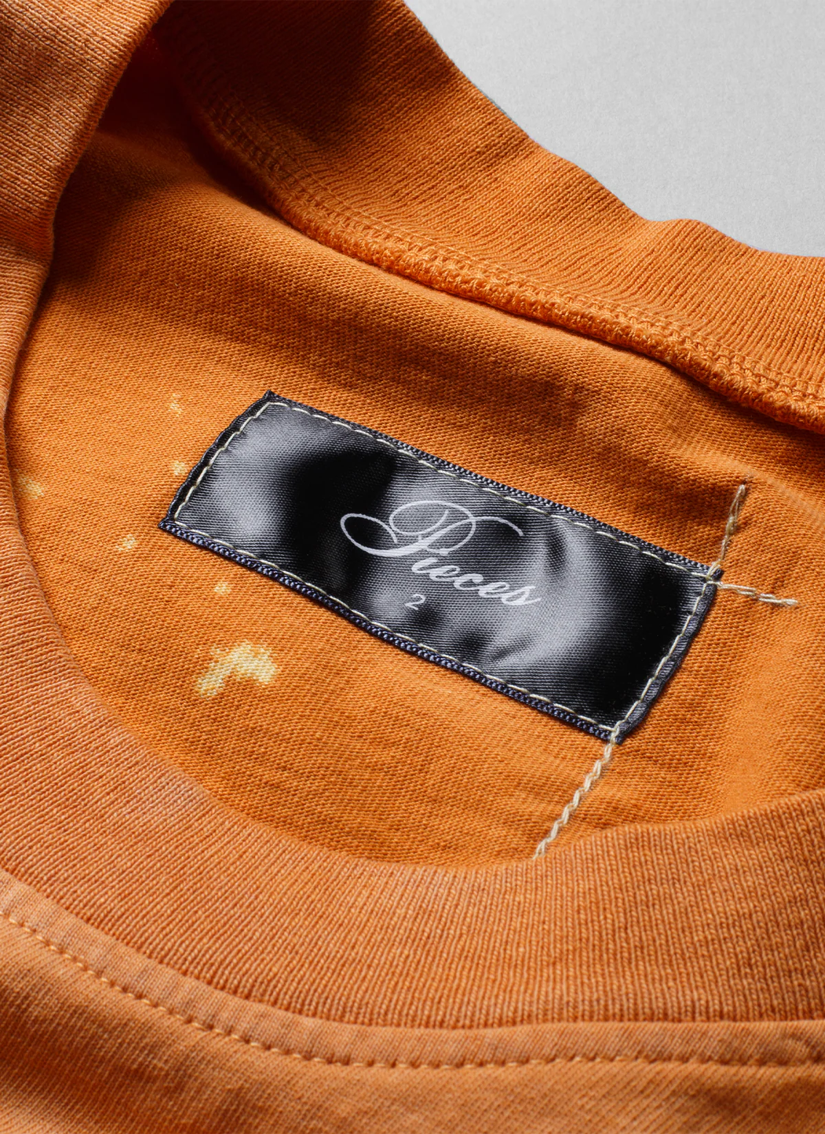 Pieces Burn Out Ribbed Sleeveless Shirt Washed Orange - Image 3