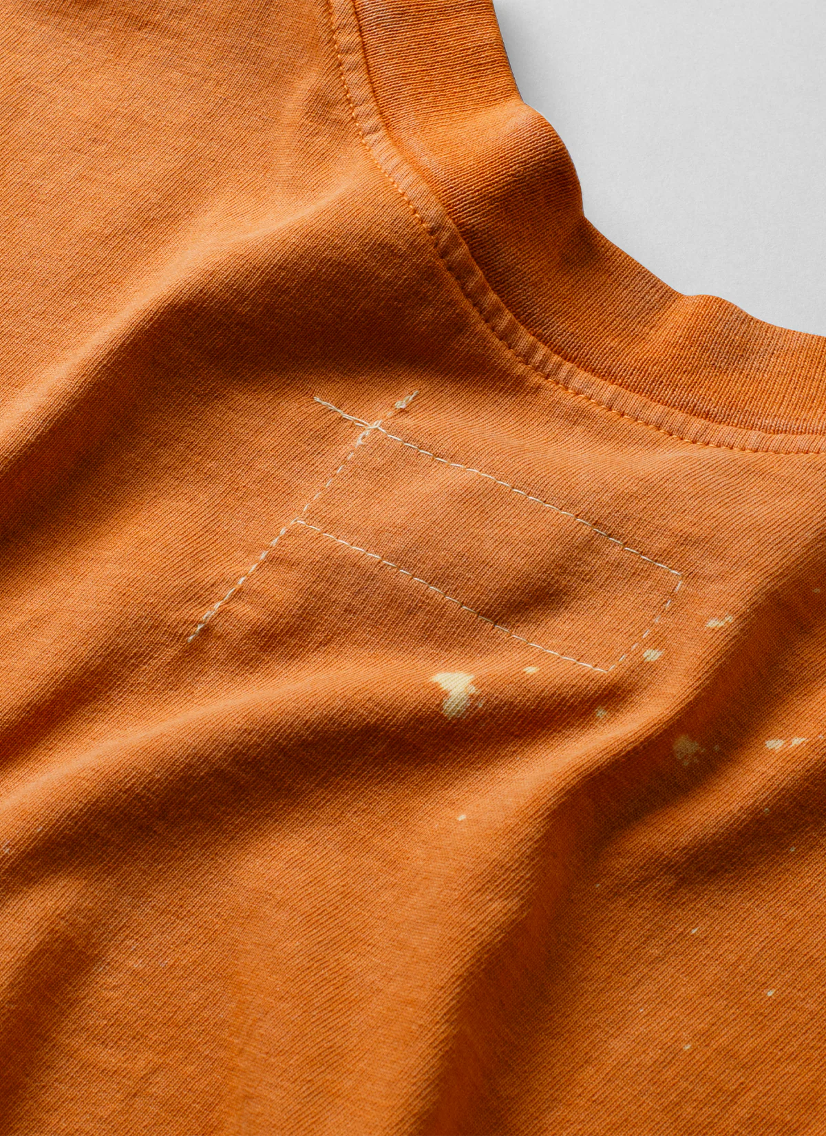 Pieces Burn Out Ribbed Sleeveless Shirt Washed Orange - Image 4