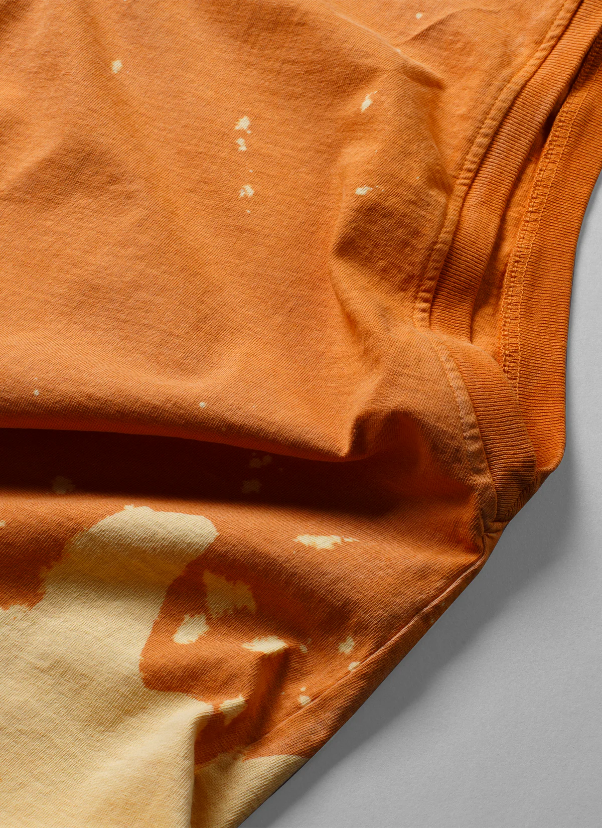 Pieces Burn Out Ribbed Sleeveless Shirt Washed Orange - Image 5