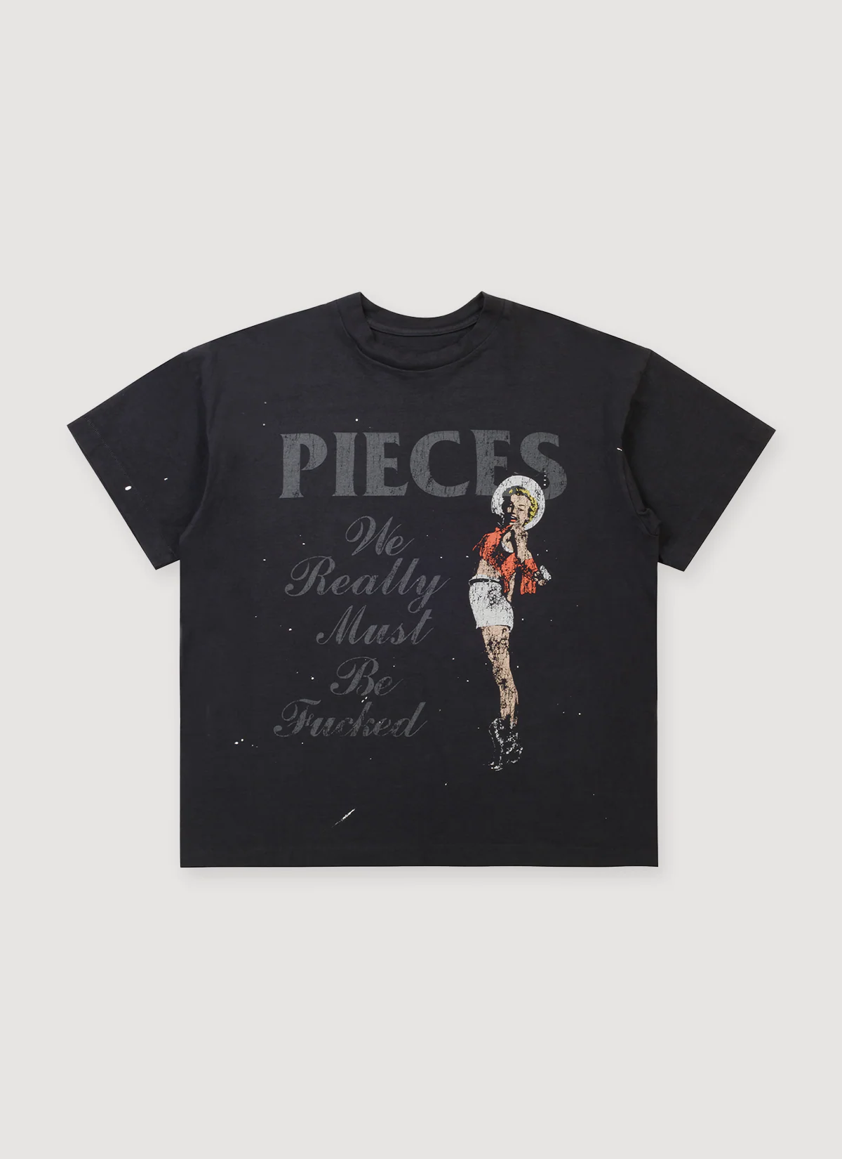 Pieces F***ed Tee Vintage Black