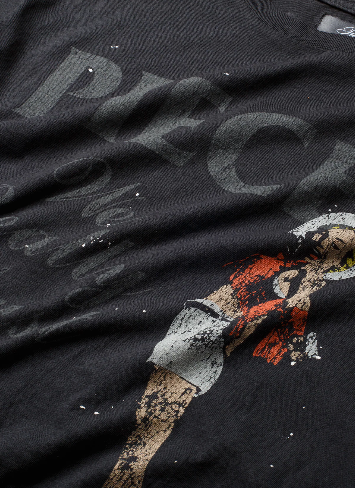 Pieces F***ed Tee Vintage Black - Image 3