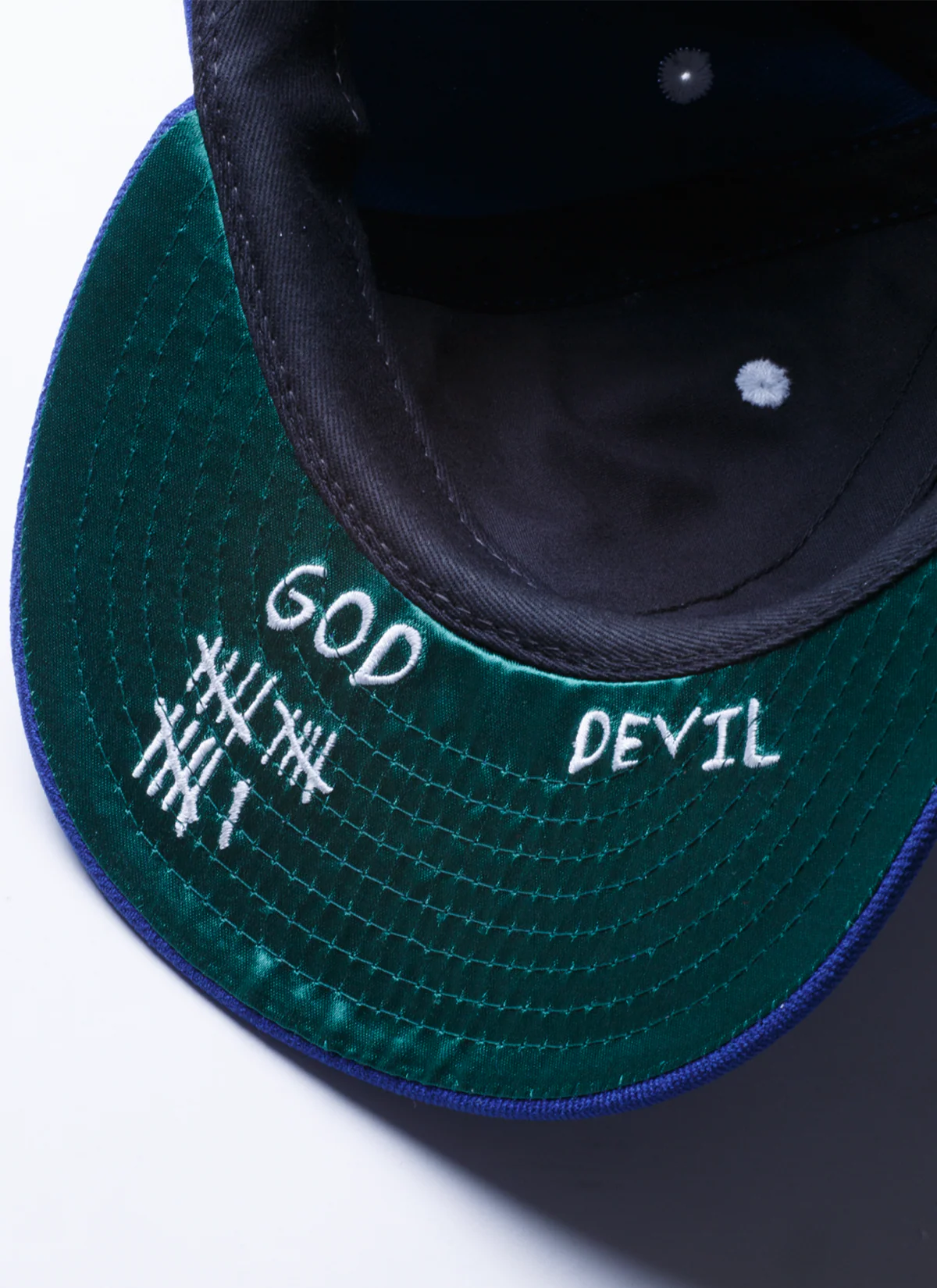 Pieces God vs. Devil Baseball Cap LA Blue - Image 3
