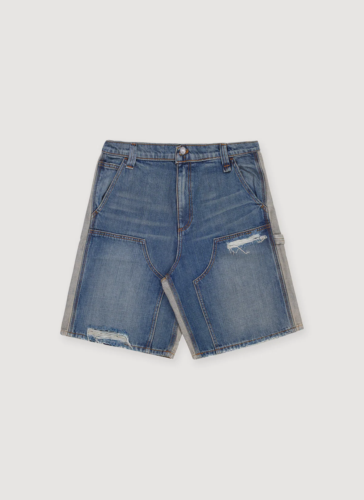 Pieces Harvey Split Carpenter Denim Shorts