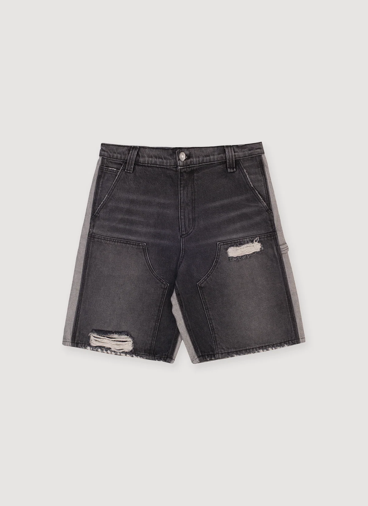 Pieces Harvey Split Carpenter Denim Shorts - Image 3