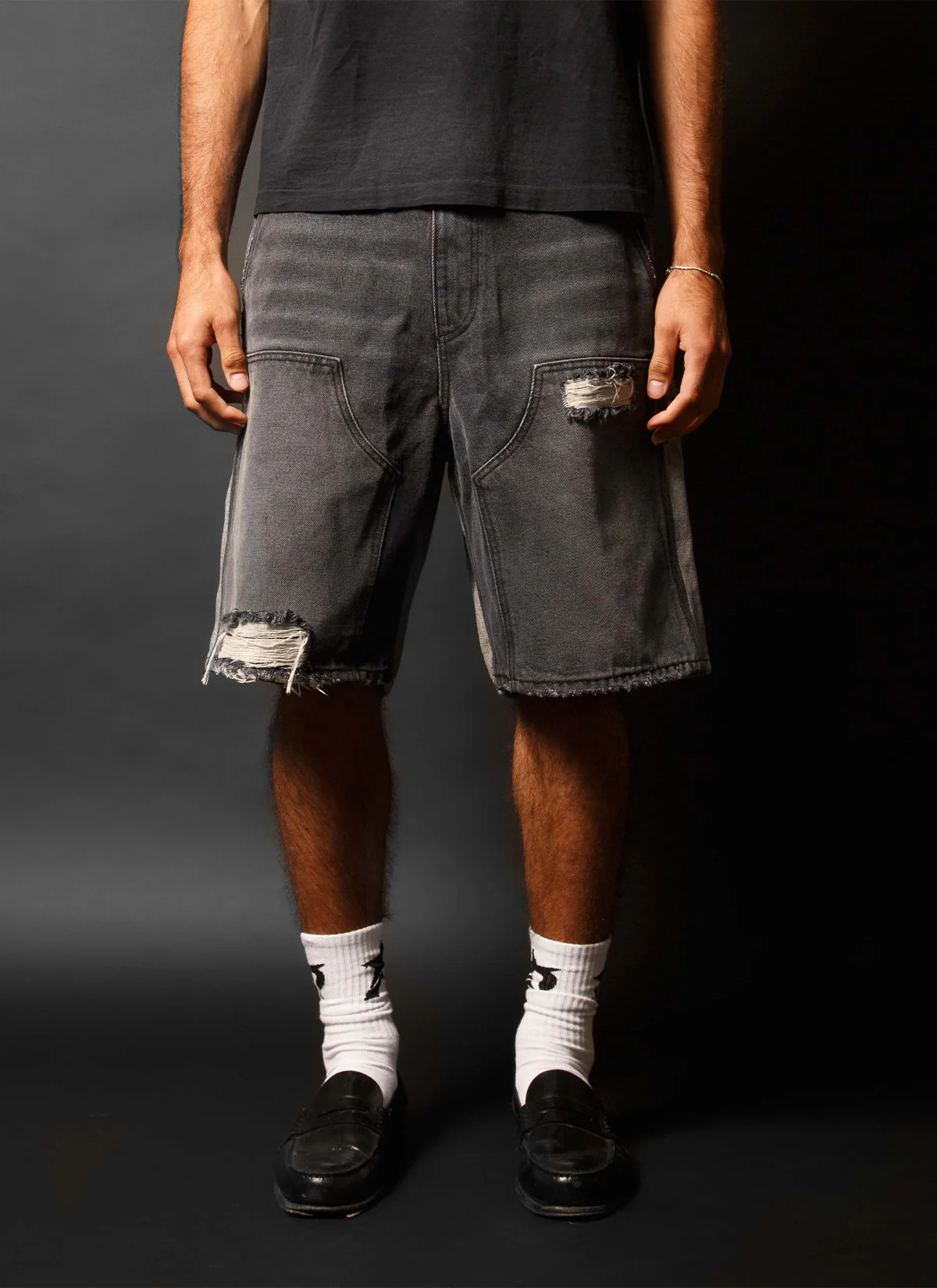 Pieces Harvey Split Carpenter Denim Shorts - Image 7
