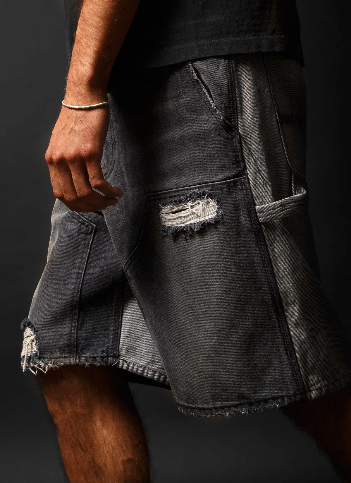 Pieces Harvey Split Carpenter Denim Shorts - Image 8