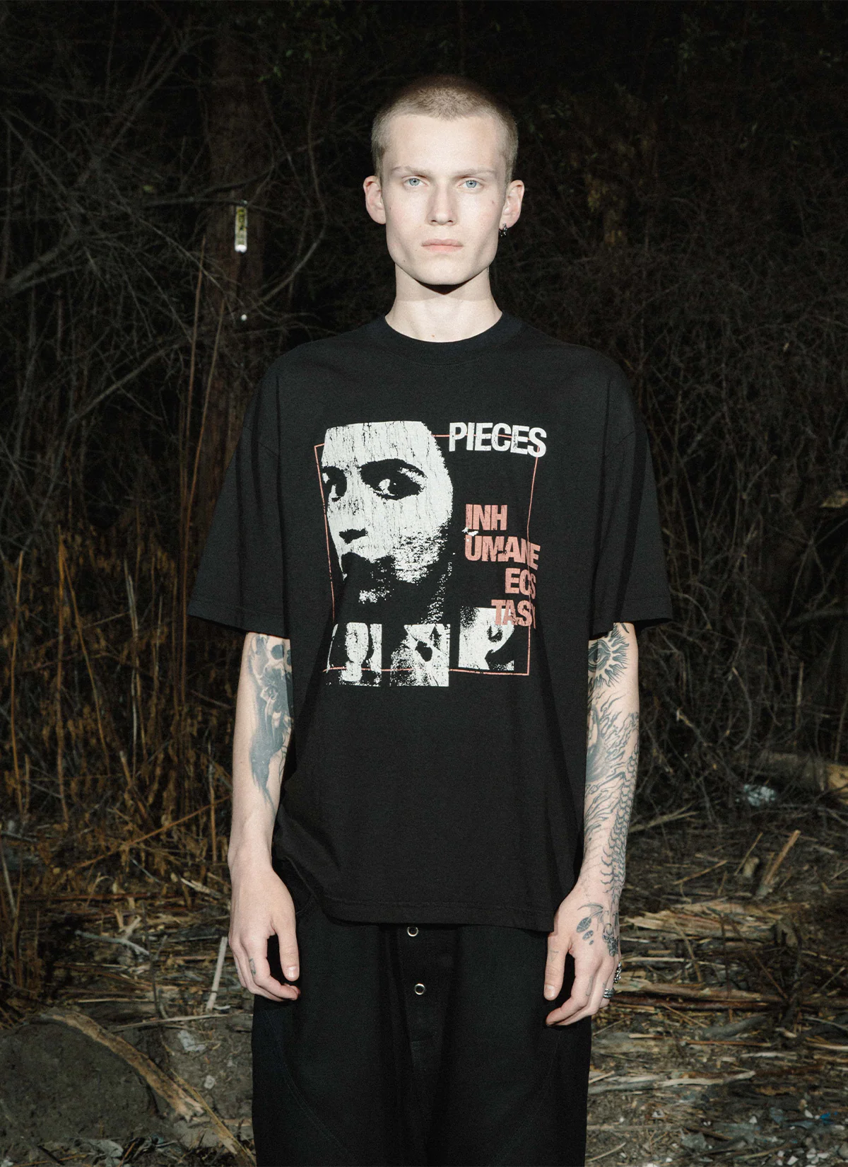 Pieces Inhumane Tee Vintage Black - Image 4