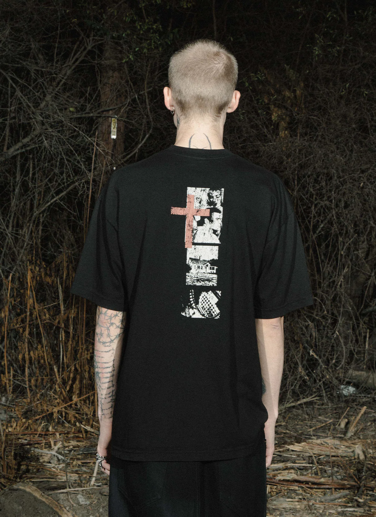 Pieces Inhumane Tee Vintage Black - Image 5