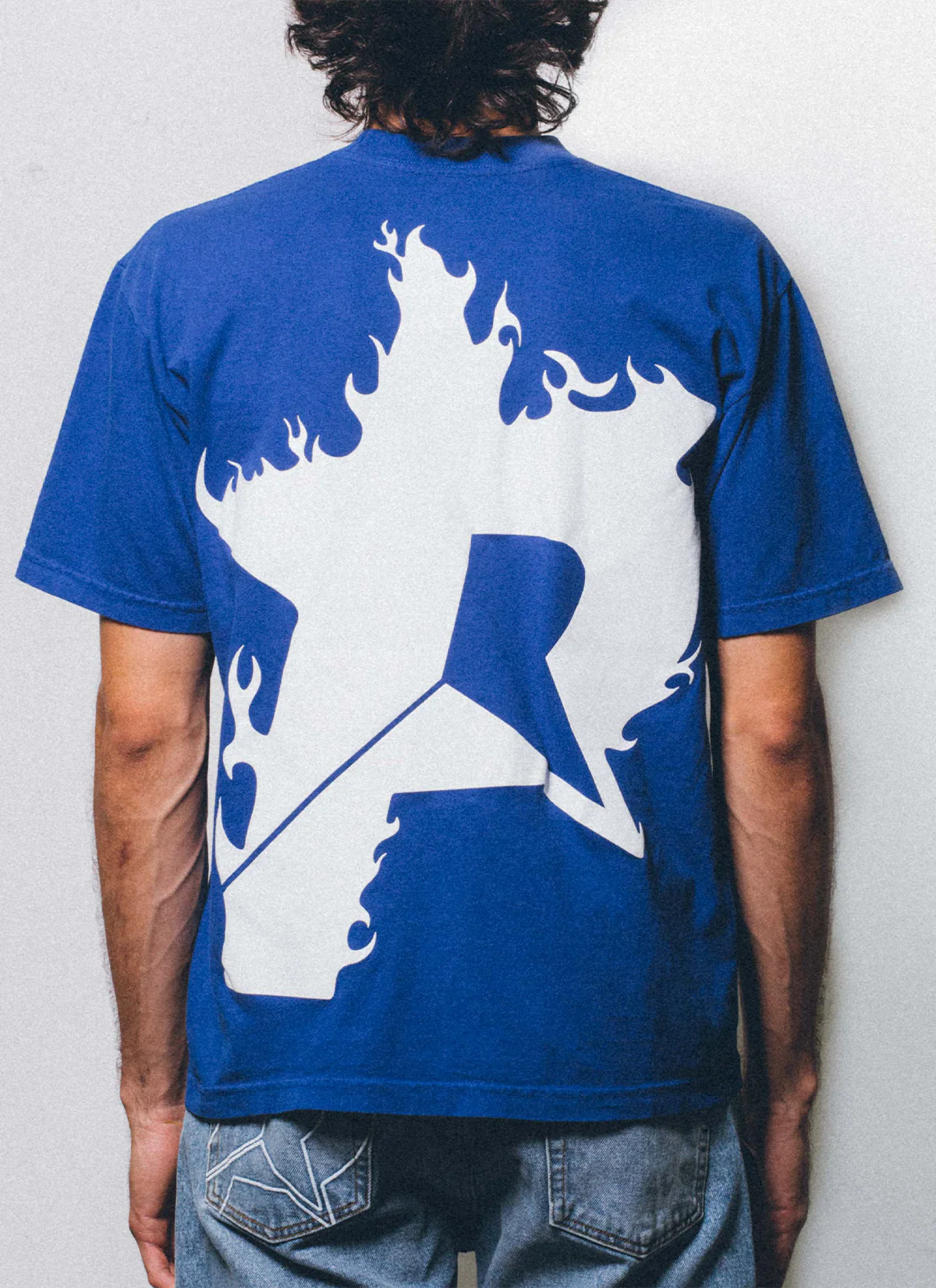 Pieces P Star Flame Tee Dodger Blue - Image 4