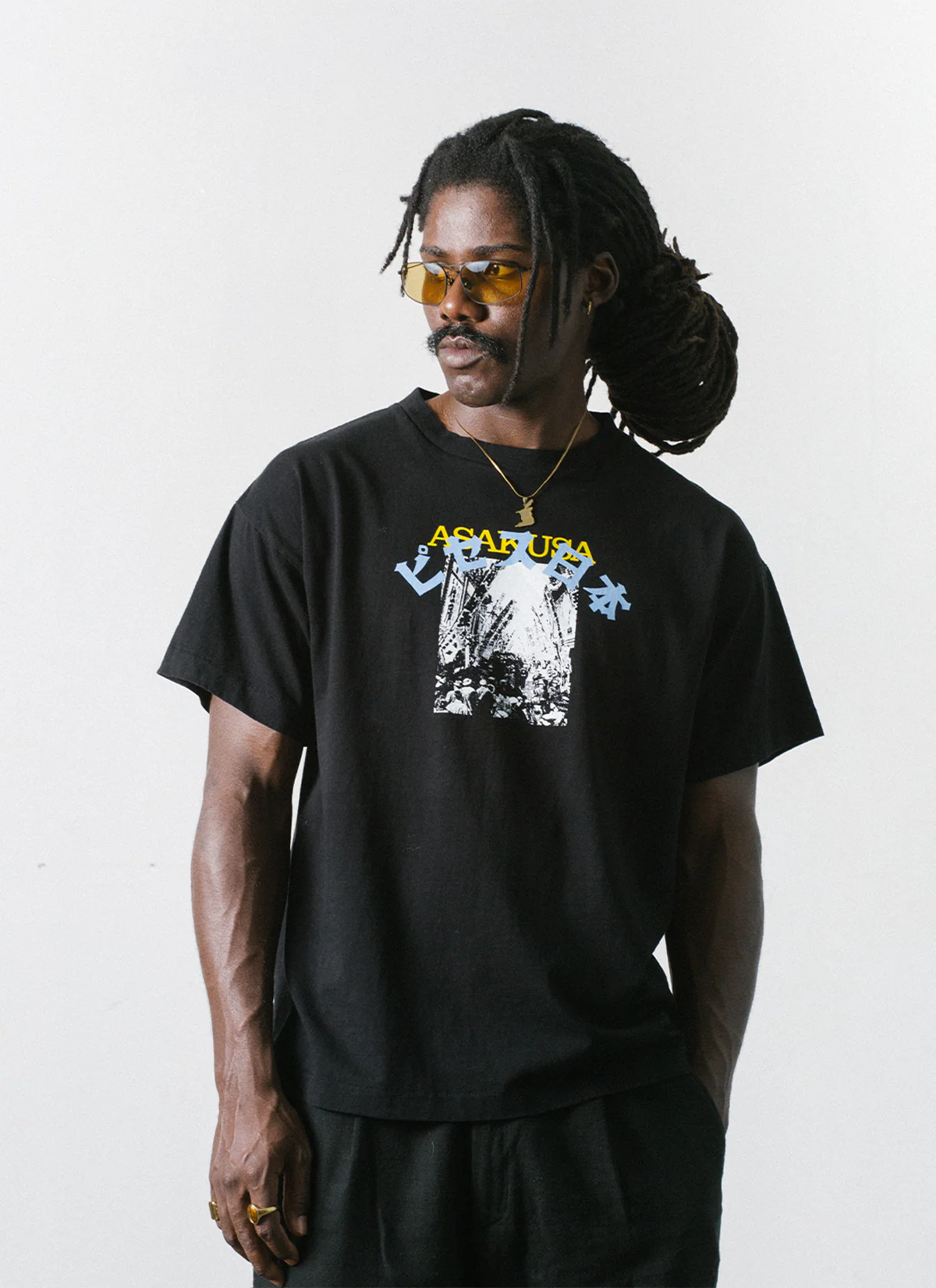 Pieces Post Card Tee Black - Image 3