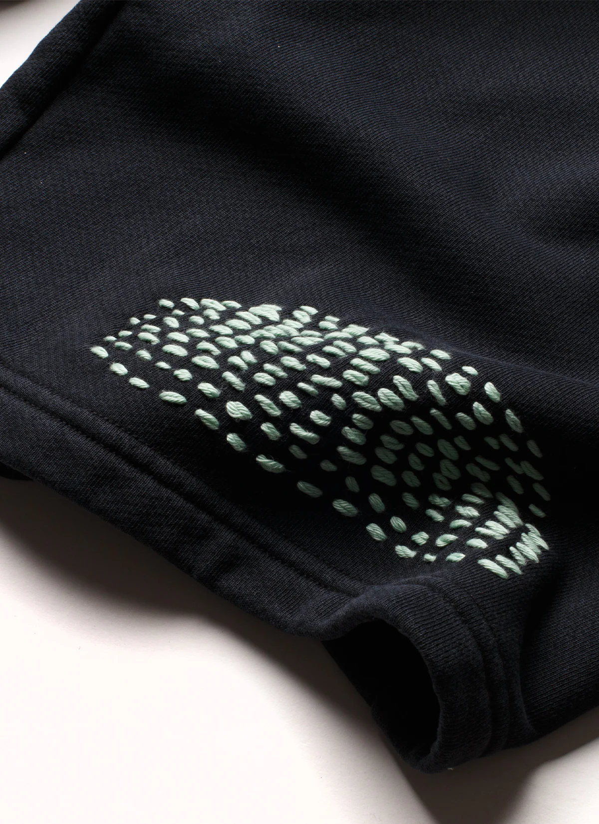 Pieces Repair Pleated Sweatpants Vintage Black - Image 3
