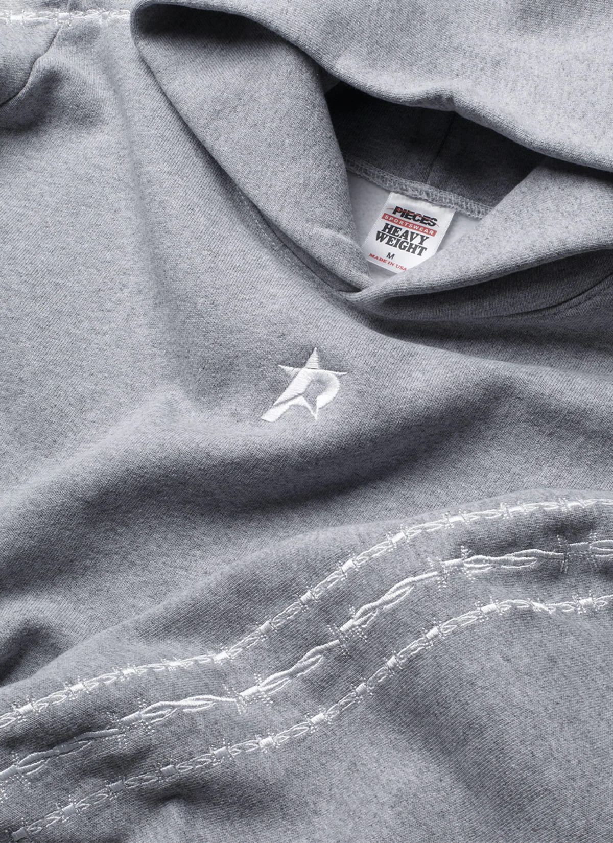 Pieces Wired Sweatshirt Heather Grey - Image 3