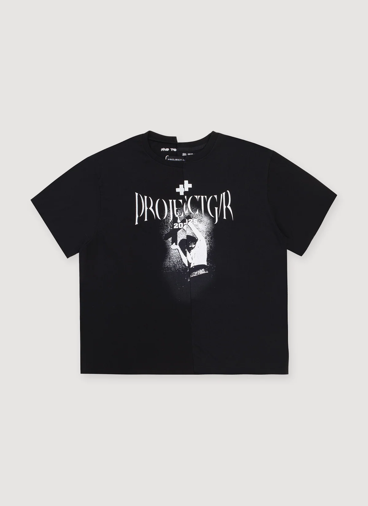 Project G/R Tight Fit Split Tee Black
