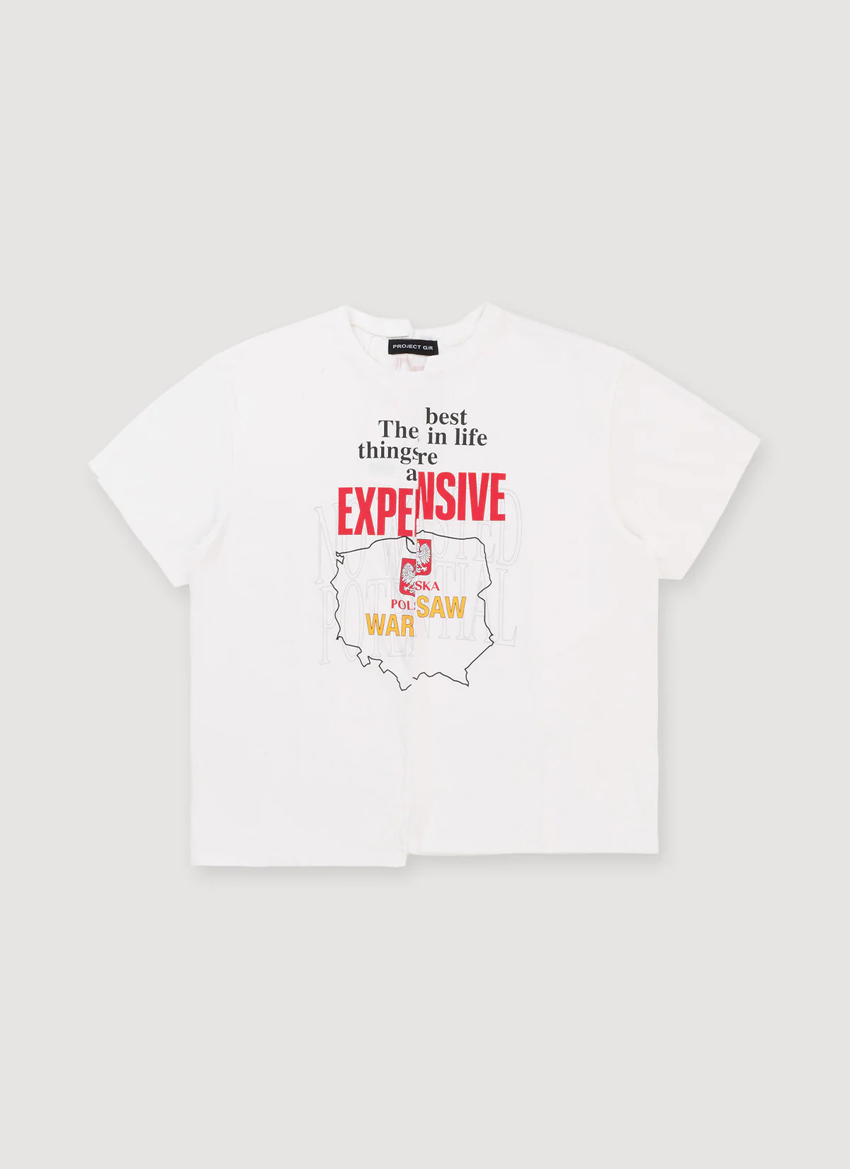 Project G/R Tight Fit Split Tee White