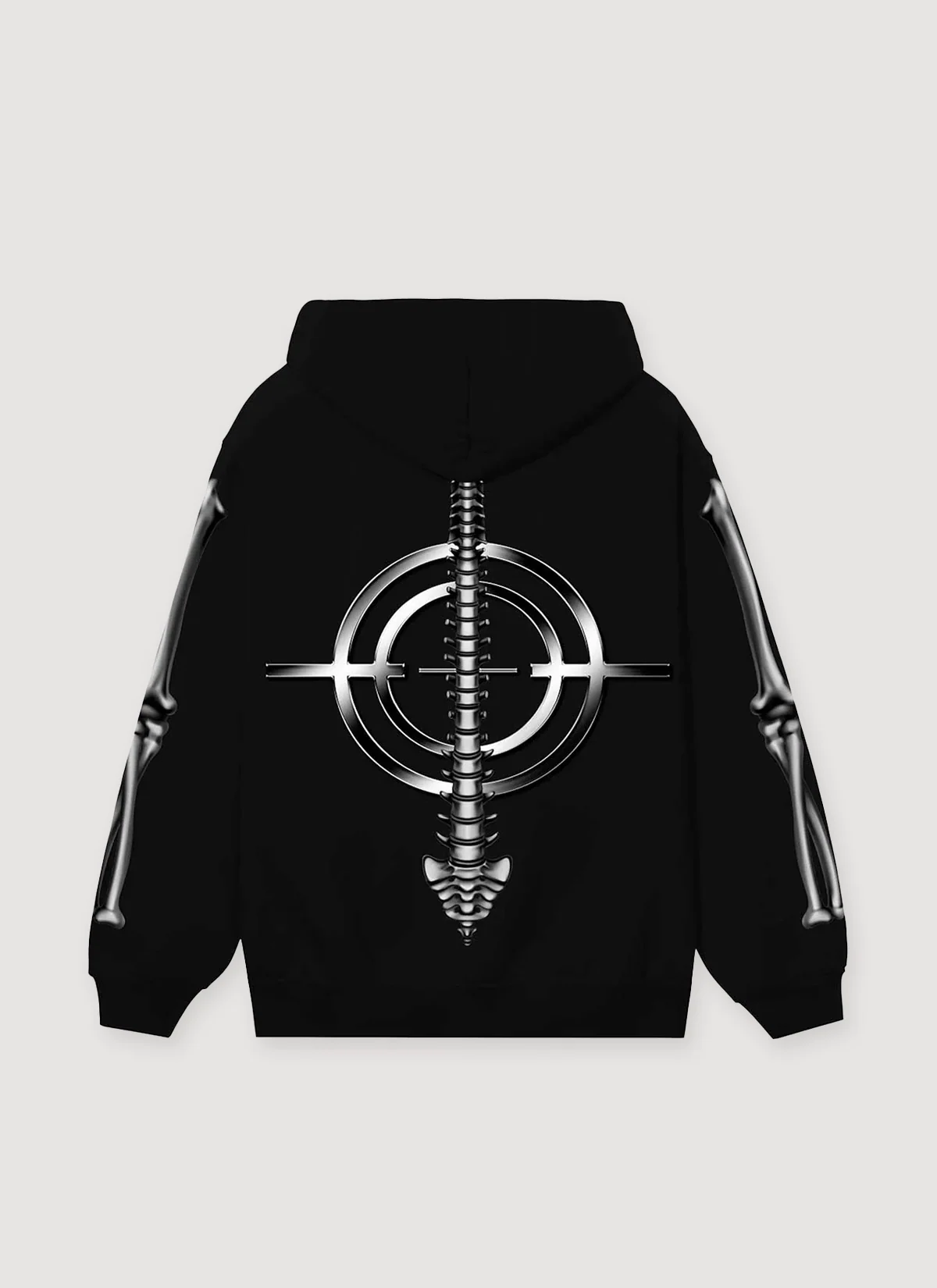 Revenge Chrome Skeleton Sweatshirt Black - Image 2