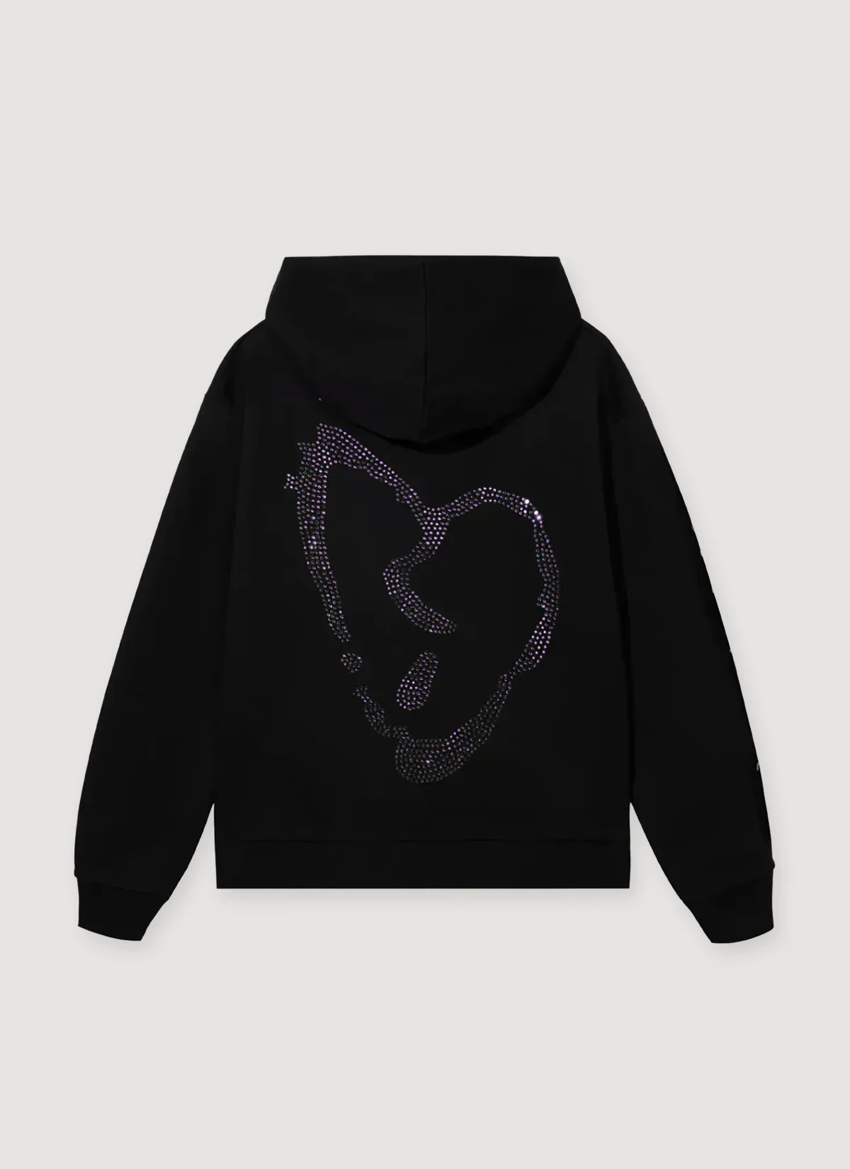 Revenge XXXtentacion Heartbreak Bejeweled Sweatshirt Black Purple - Image 2