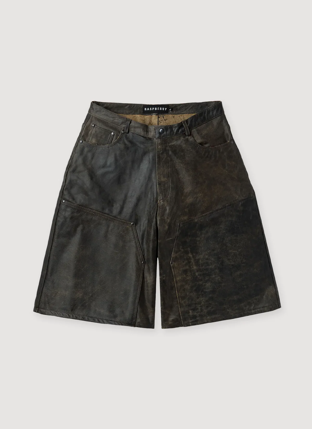 GV Gallery Rusted Chocolate Leather Shorts Brown