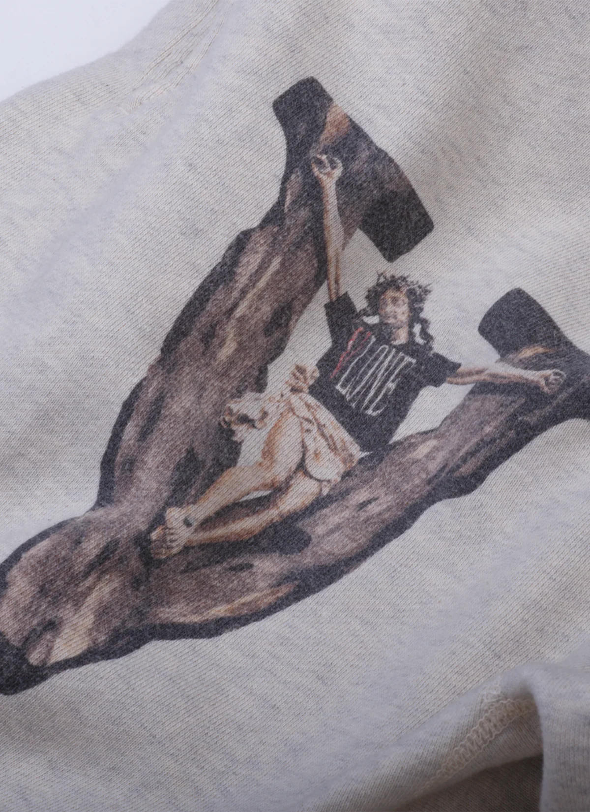 Saint Michael Vlone Logo Sweatpants Grey - Image 3