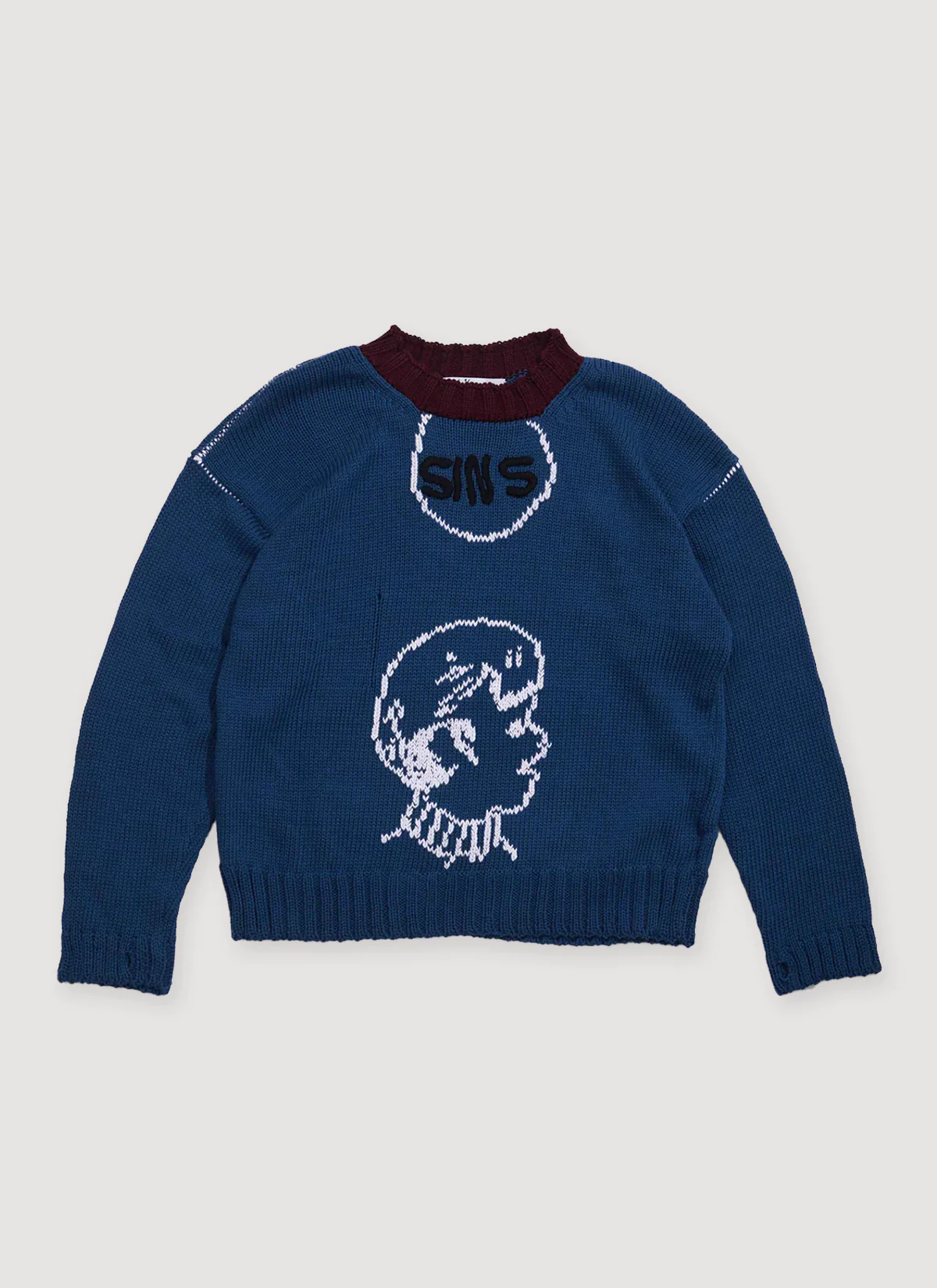 Paly Hollywood Sins Hand Knitted Sweater Navy