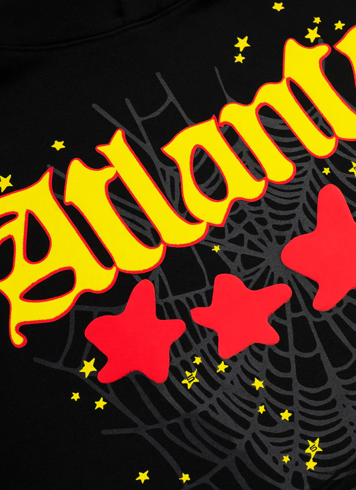 Sp5der Worldwide Atlanta Sweatshirt Black Yellow - Image 3