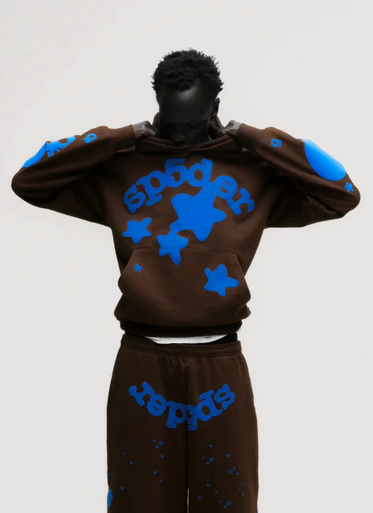 Sp5der Worldwide Beluga V2 Sweatshirt Brown Blue - Image 3
