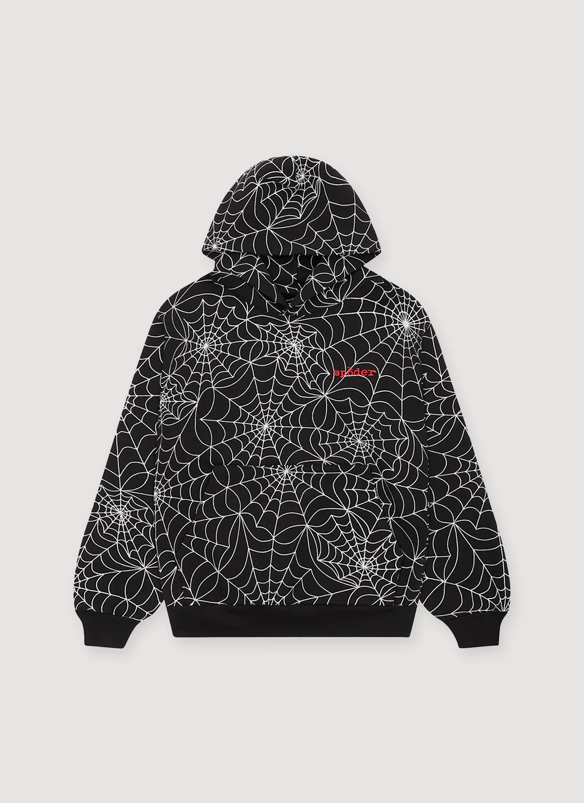Sp5der Worldwide Embroidered AOP Sweatshirt Black