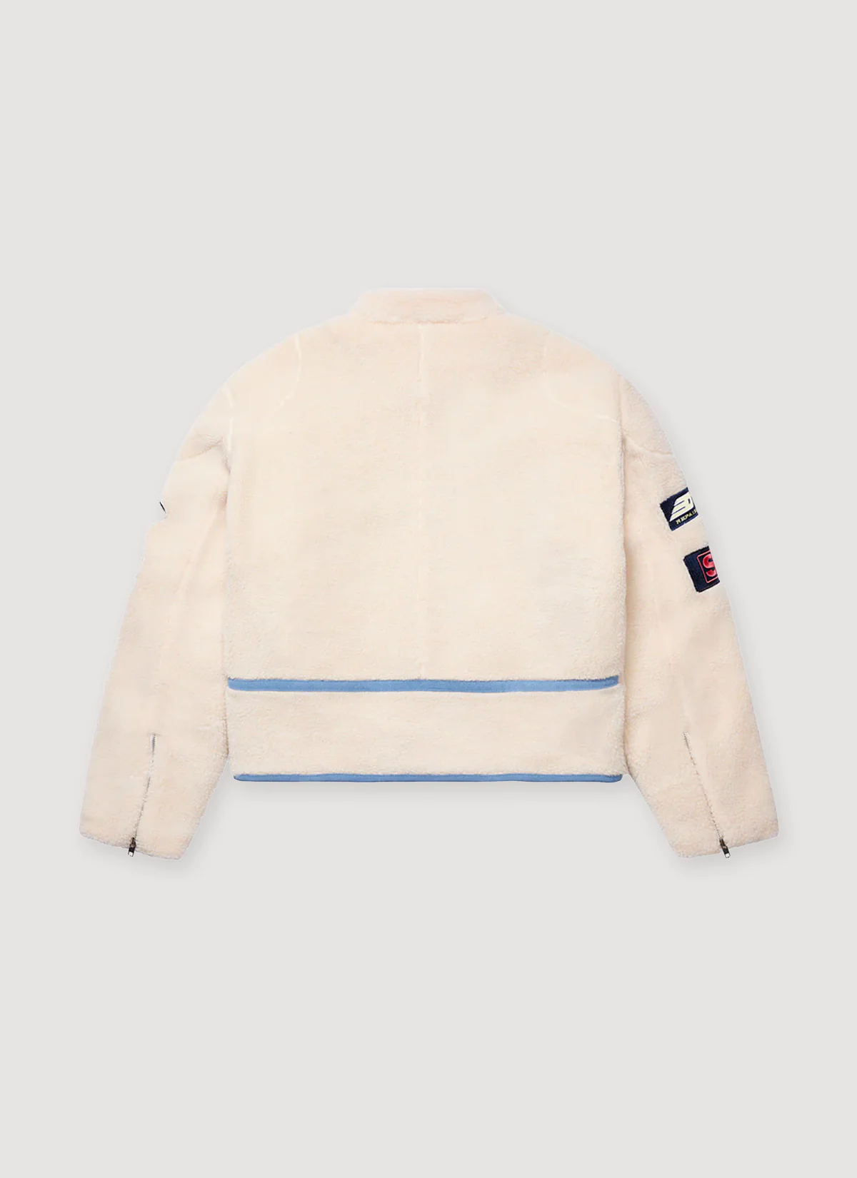 Sp5der Worldwide Sherpa Hunter Moto Jacket Cream - Image 2