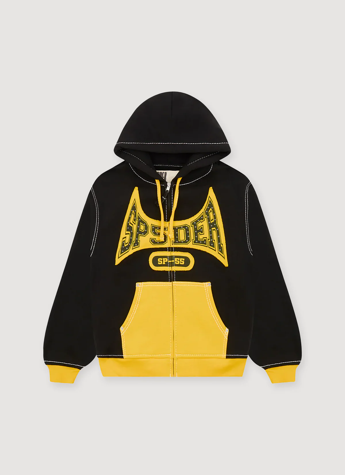 Sp5der Worldwide T&F Zip Sweatshirt Black Yellow